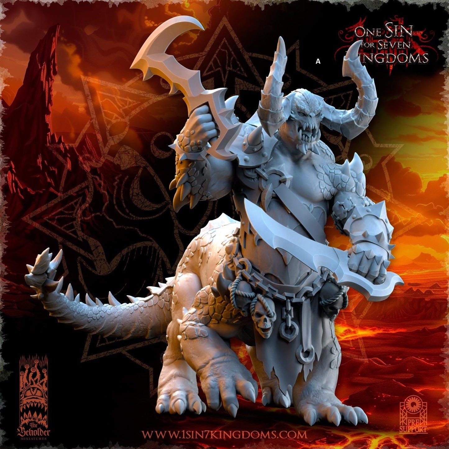 Realms of Mayhem Dragonard Dual Hand Weapons | The Beholder Miniatures | Compatible with D&D/AoS | Fantasy | Tabletop RPG