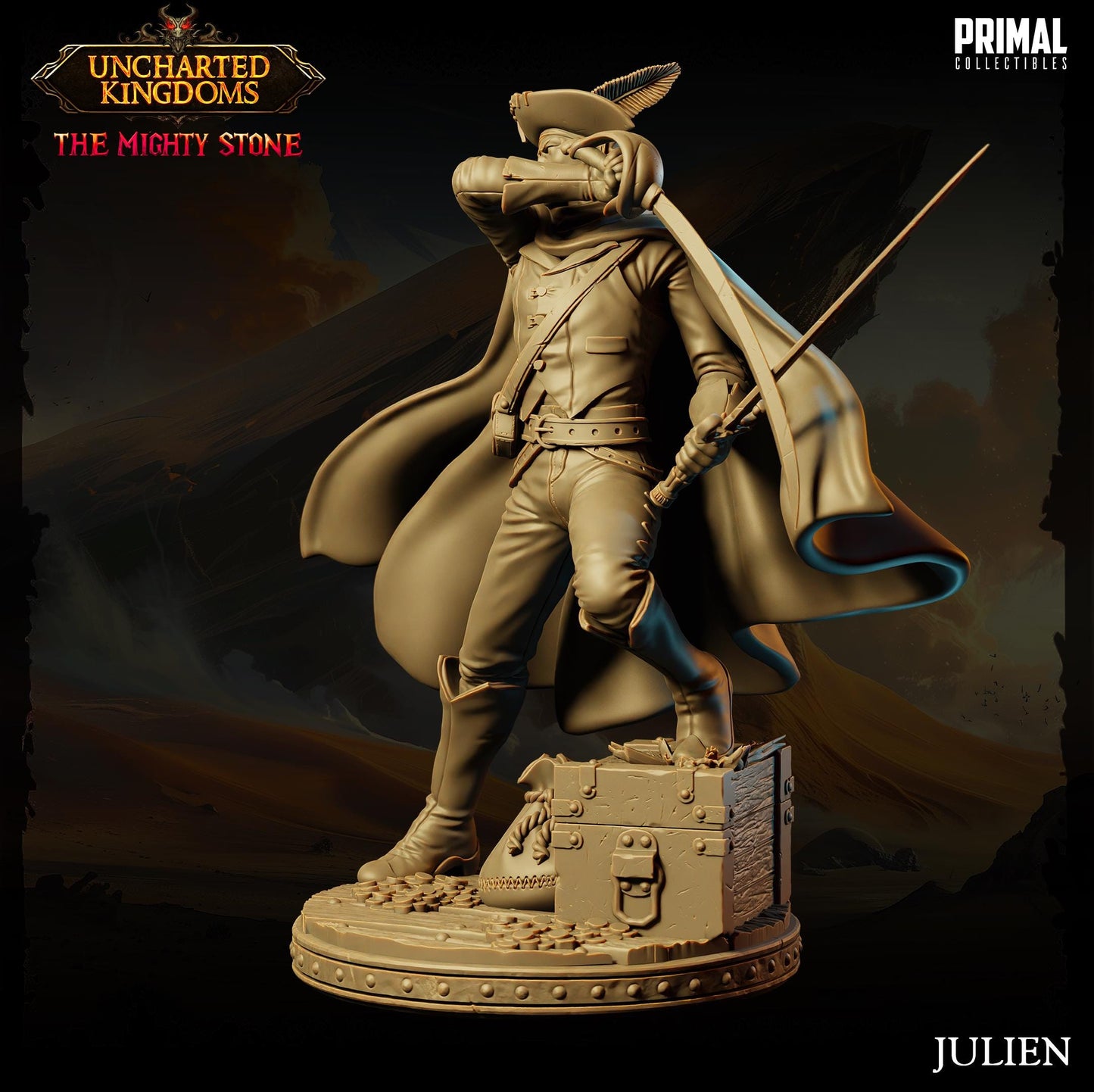 Elf Mercenary Julien | Primal Collectibles | Compatible with D&D/AoS | Fantasy