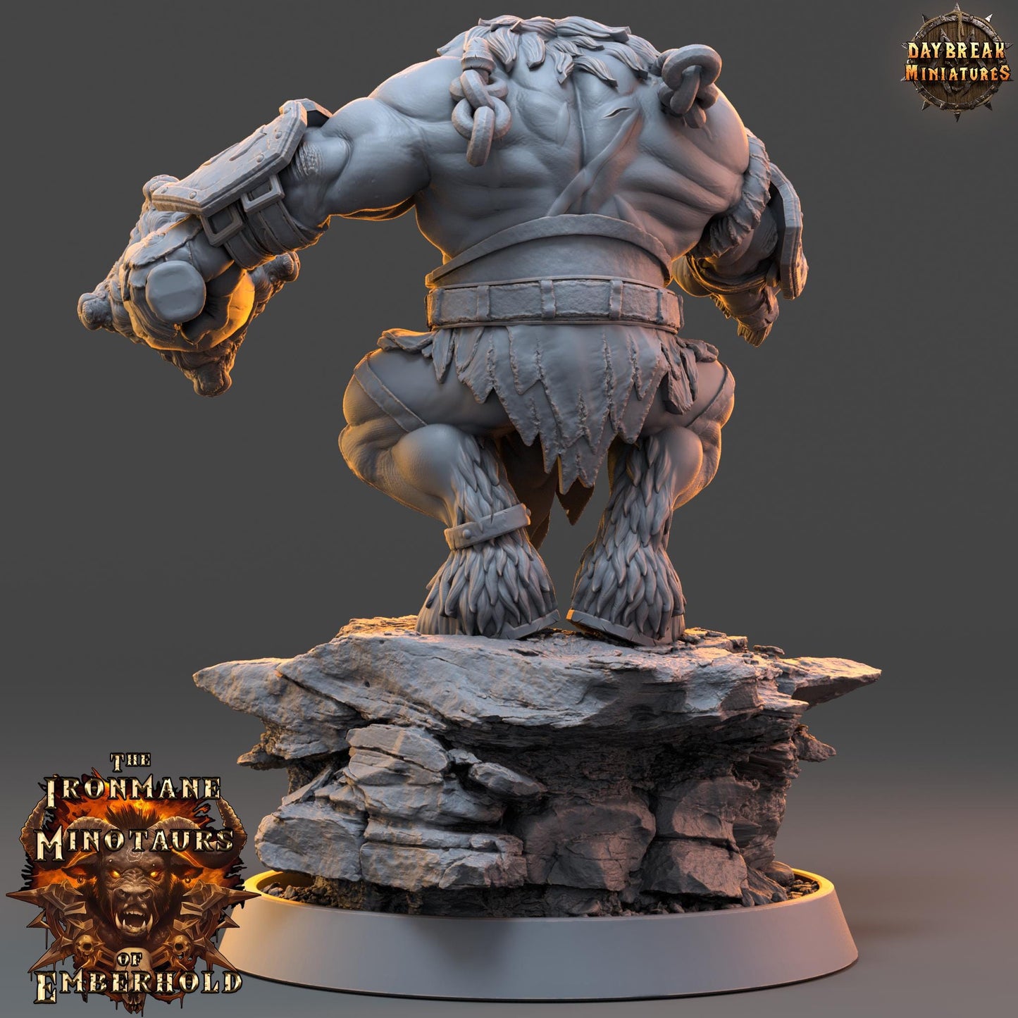 Minotaur Fighter Draknar | DayBreak Miniatures | Two Handed Weapons | Compatible with D&D/AOS | Fantasy | Tabletop RPG