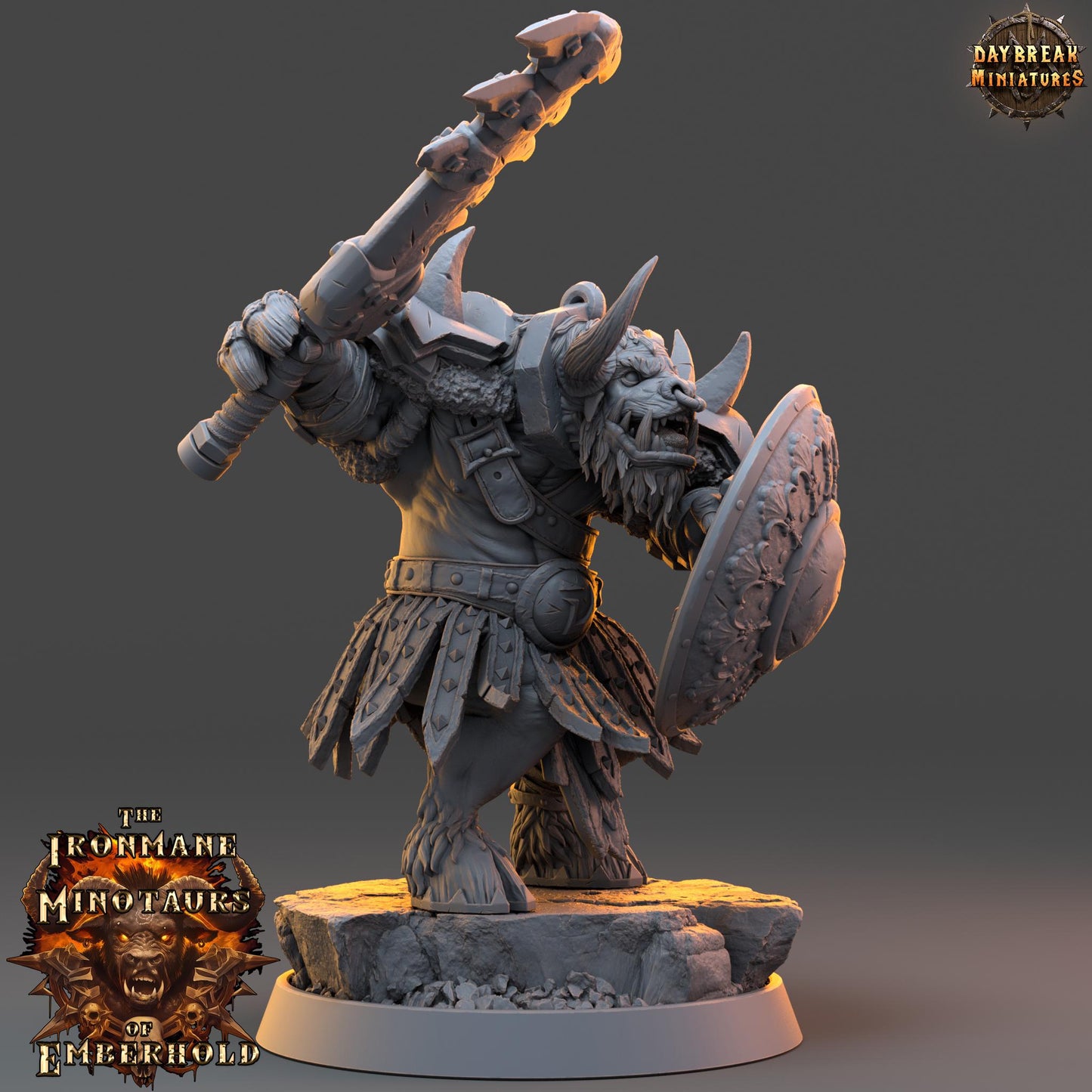 Minotaur Warrior Goroth | DayBreak Miniatures | Two Handed Weapons | Compatible with D&D/AOS | Fantasy | Tabletop RPG