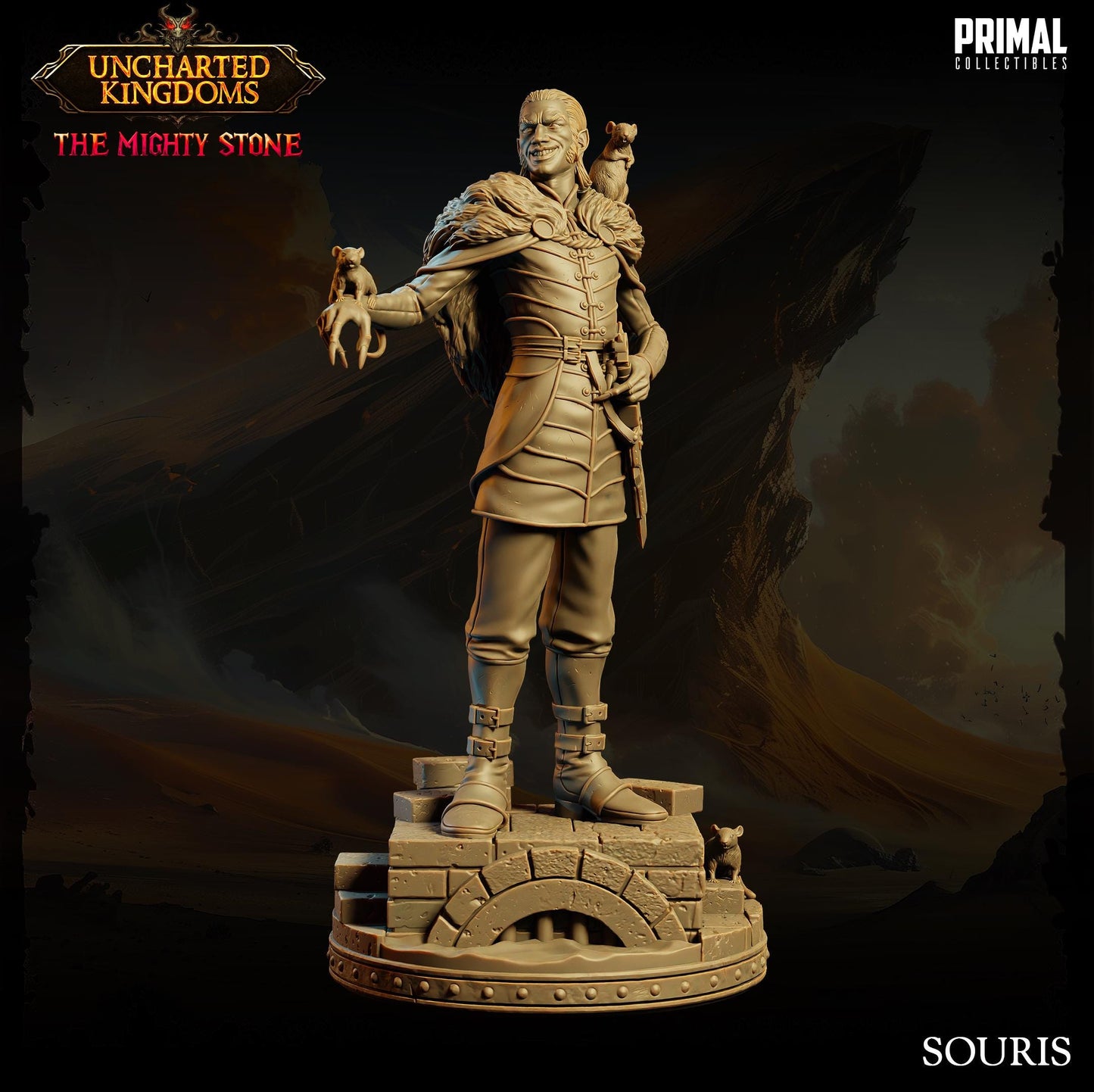Human Rat Catcher Souris | Primal Collectibles | Compatible with D&D/AoS | Fantasy