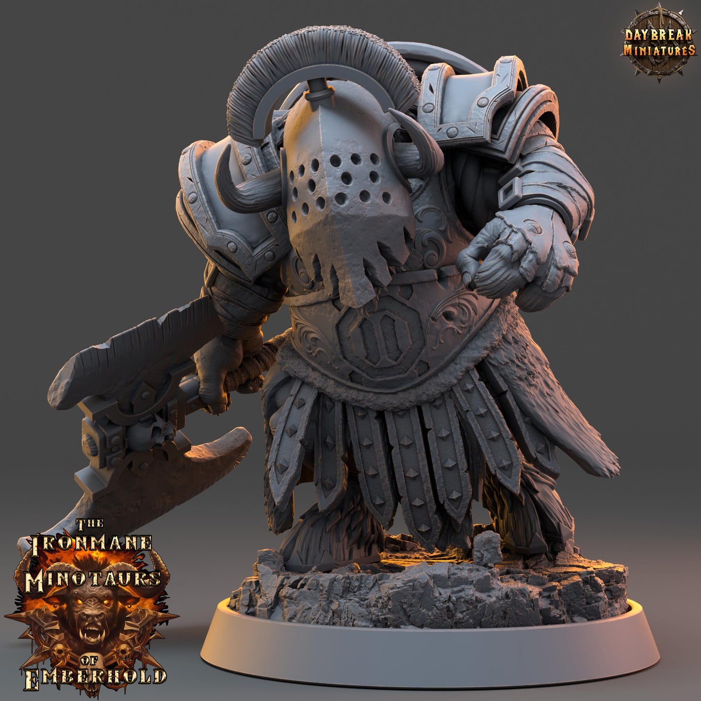 Minotaur Warrior Morkath | DayBreak Miniatures | Two Handed Weapons | Compatible with D&D/AOS | Fantasy | Tabletop RPG