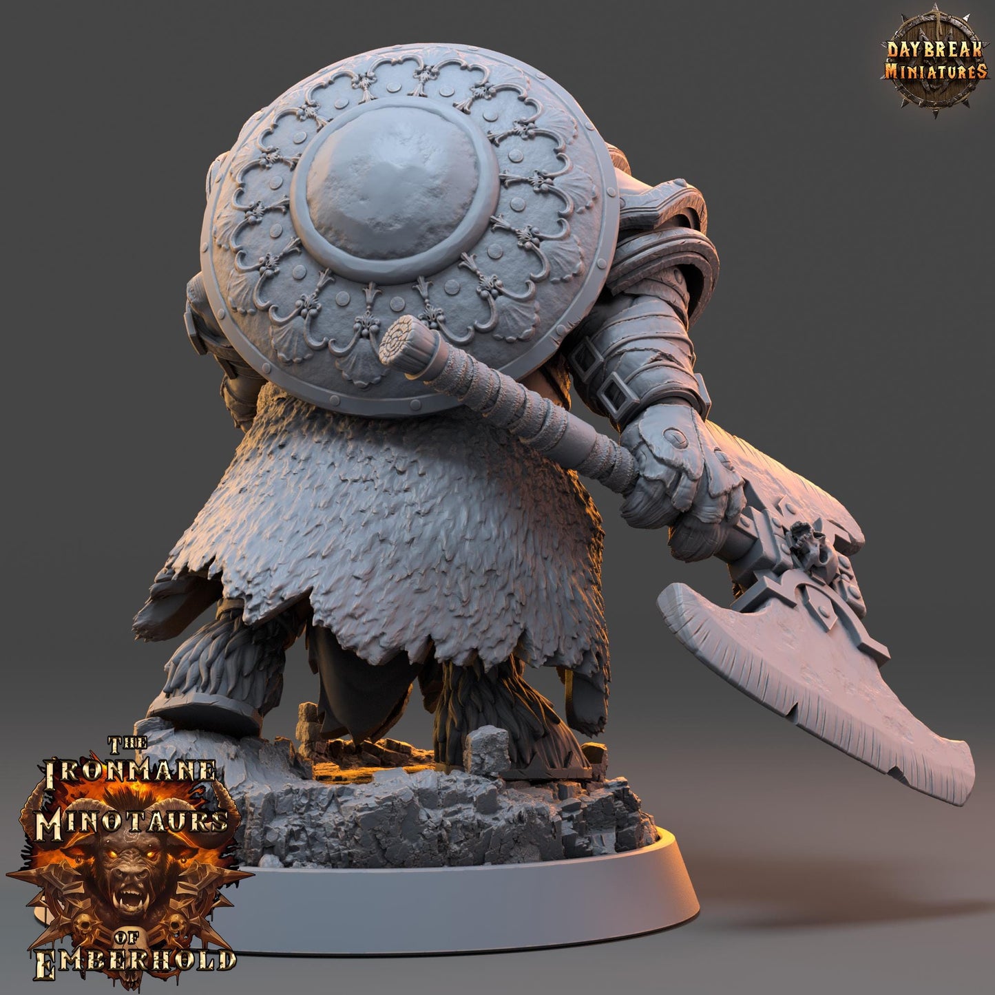 Minotaur Warrior Morkath | DayBreak Miniatures | Two Handed Weapons | Compatible with D&D/AOS | Fantasy | Tabletop RPG