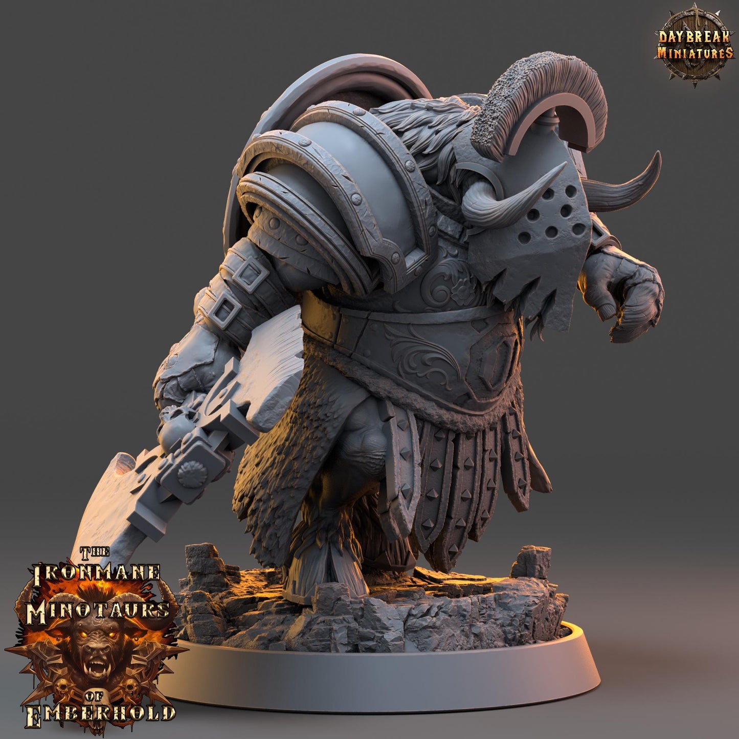 Minotaur Warrior Morkath | DayBreak Miniatures | Two Handed Weapons | Compatible with D&D/AOS | Fantasy | Tabletop RPG