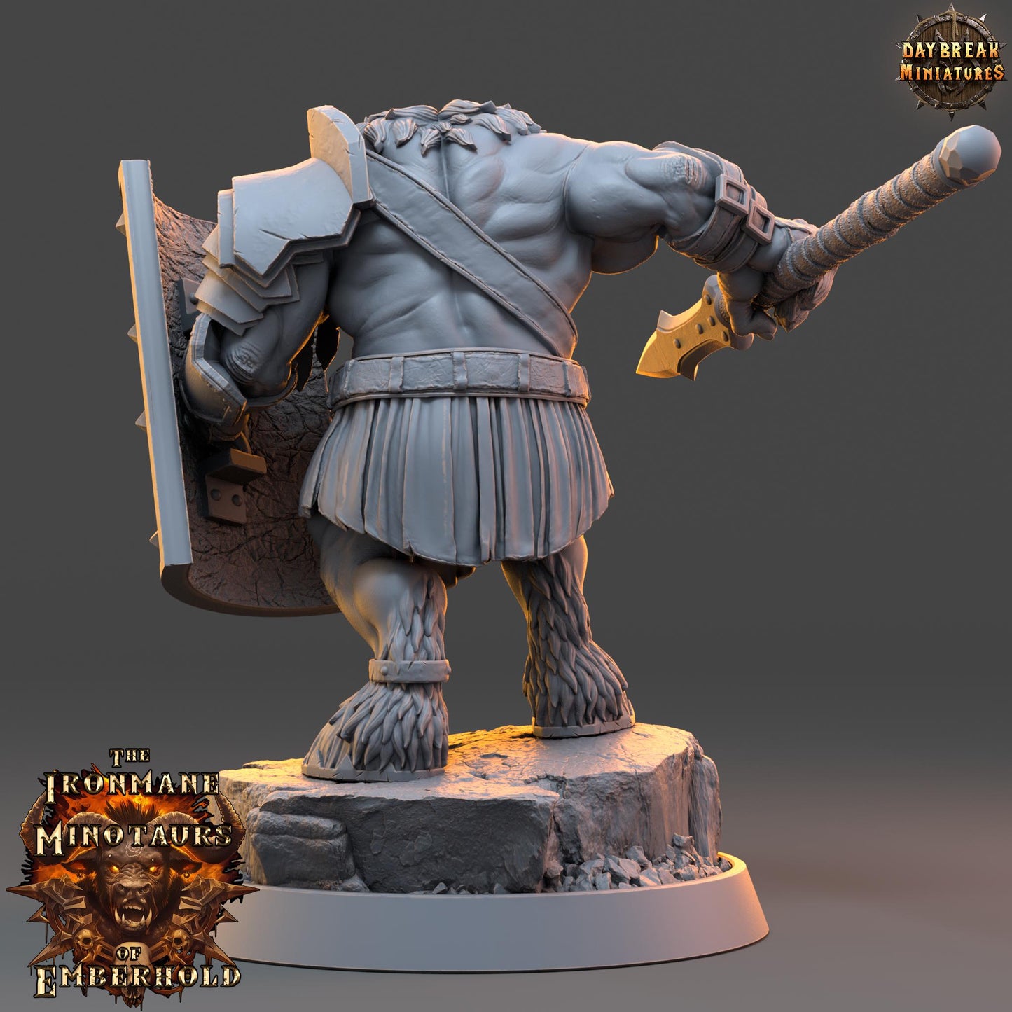 Minotaur Gladiator Zegron | DayBreak Miniatures | Two Handed Weapons | Compatible with D&D/AOS | Fantasy | Tabletop RPG