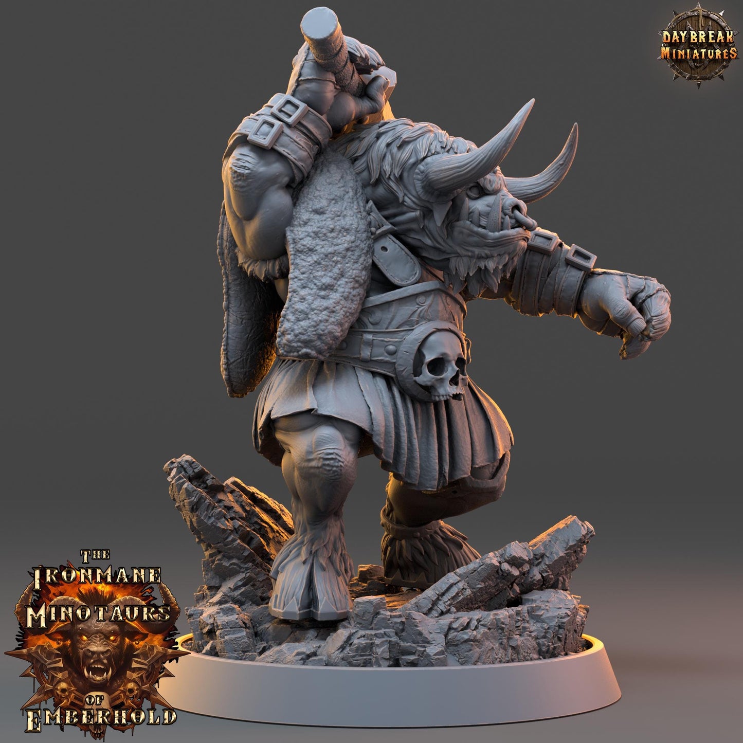 Minotaur Barbarian Zorath | DayBreak Miniatures | Two Handed Weapons | Compatible with D&D/AOS | Fantasy | Tabletop RPG
