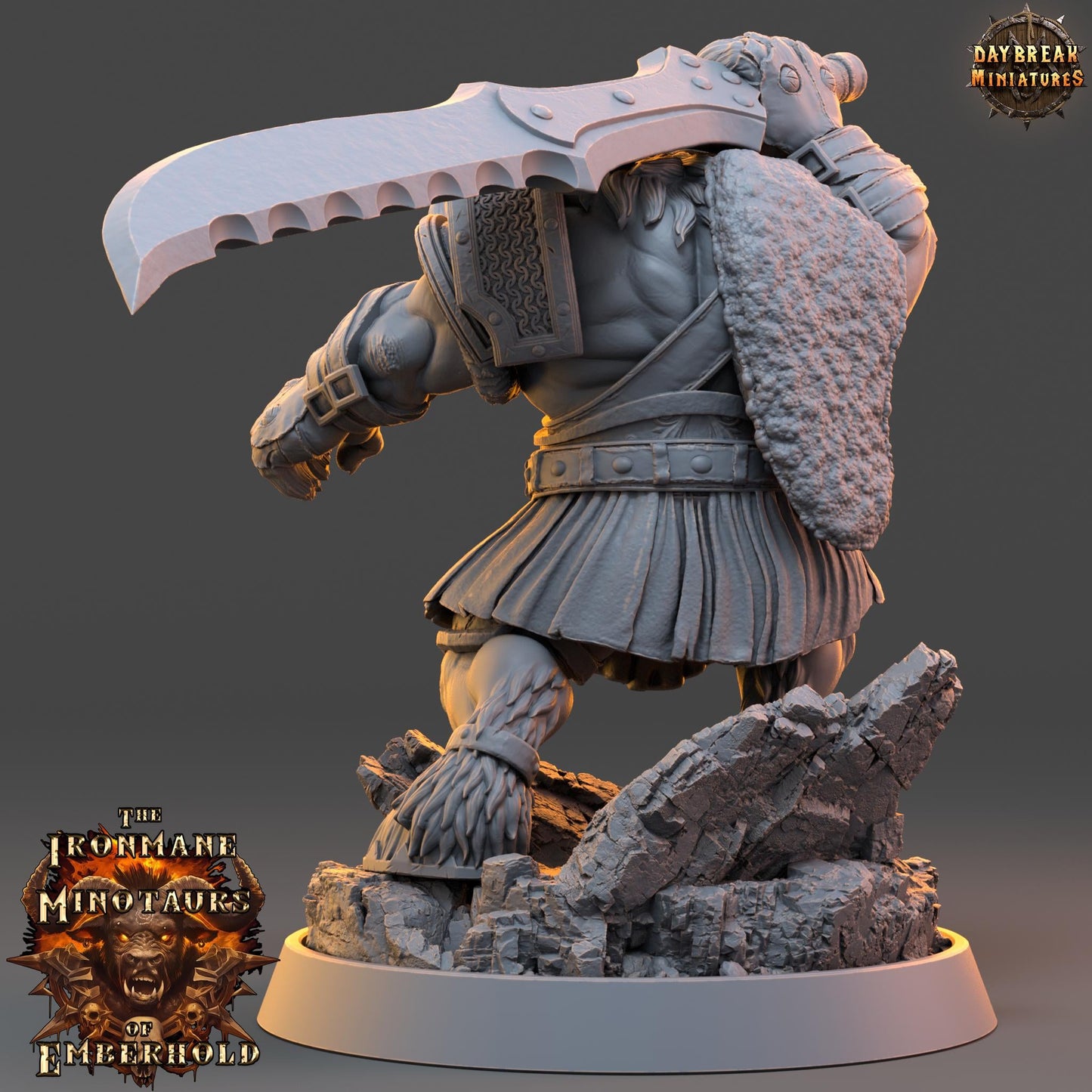 Minotaur Barbarian Zorath | DayBreak Miniatures | Two Handed Weapons | Compatible with D&D/AOS | Fantasy | Tabletop RPG