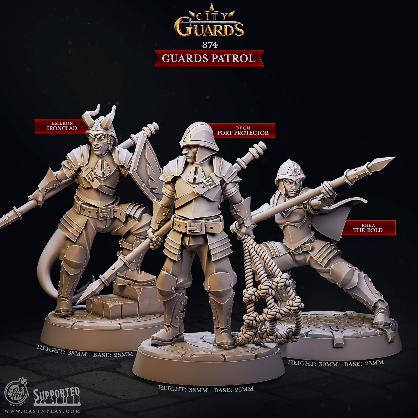 Guards Patrol | CastnPlay | Compatible with D&D/AoS | Fantasy