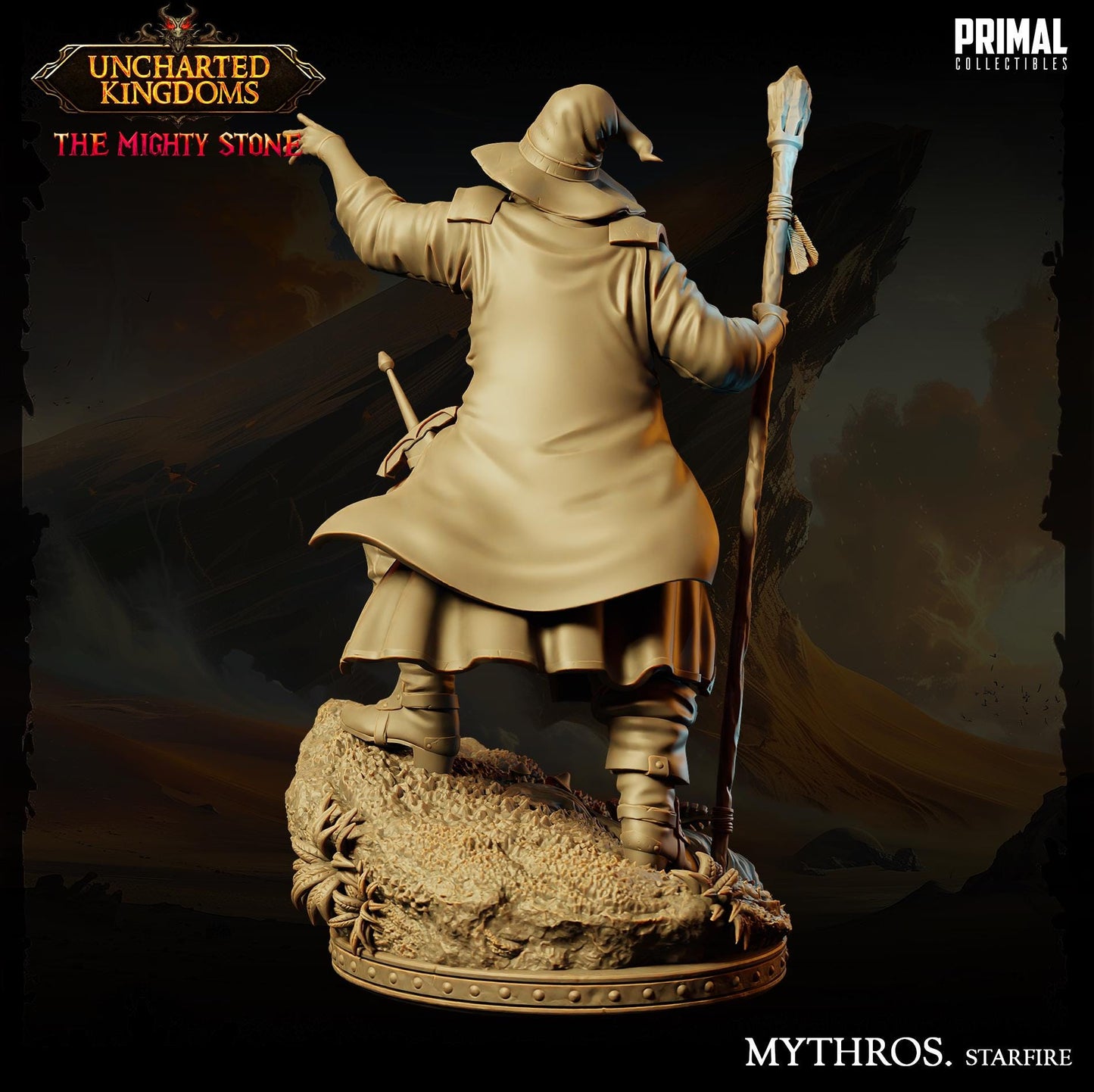 Human Wizard Mythros Starfire | Primal Collectibles | Compatible with D&D/AoS | Fantasy