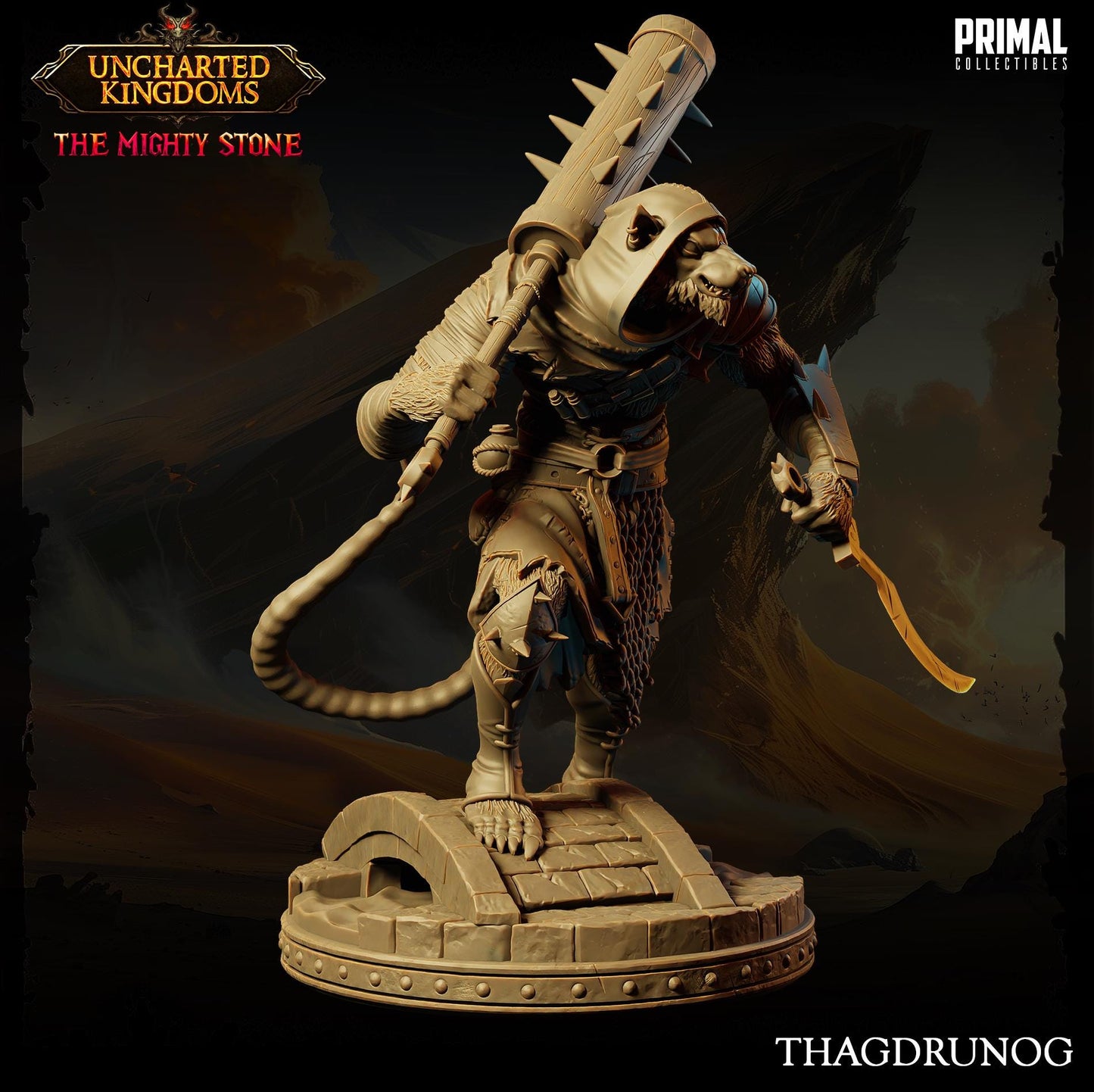 Wererat Thagdrunog | Primal Collectibles | Compatible with D&D/AoS | Fantasy