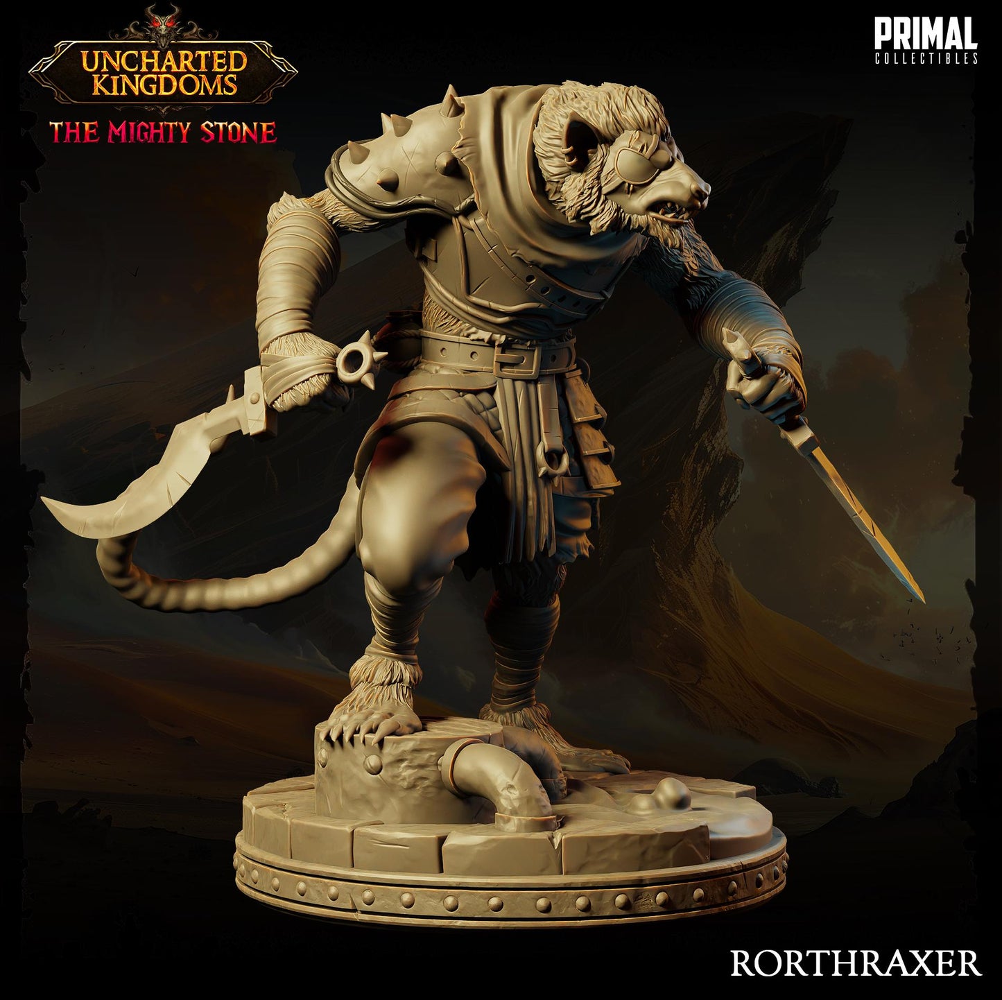 Wererat Rorthraxer | Primal Collectibles | Compatible with D&D/AoS | Fantasy