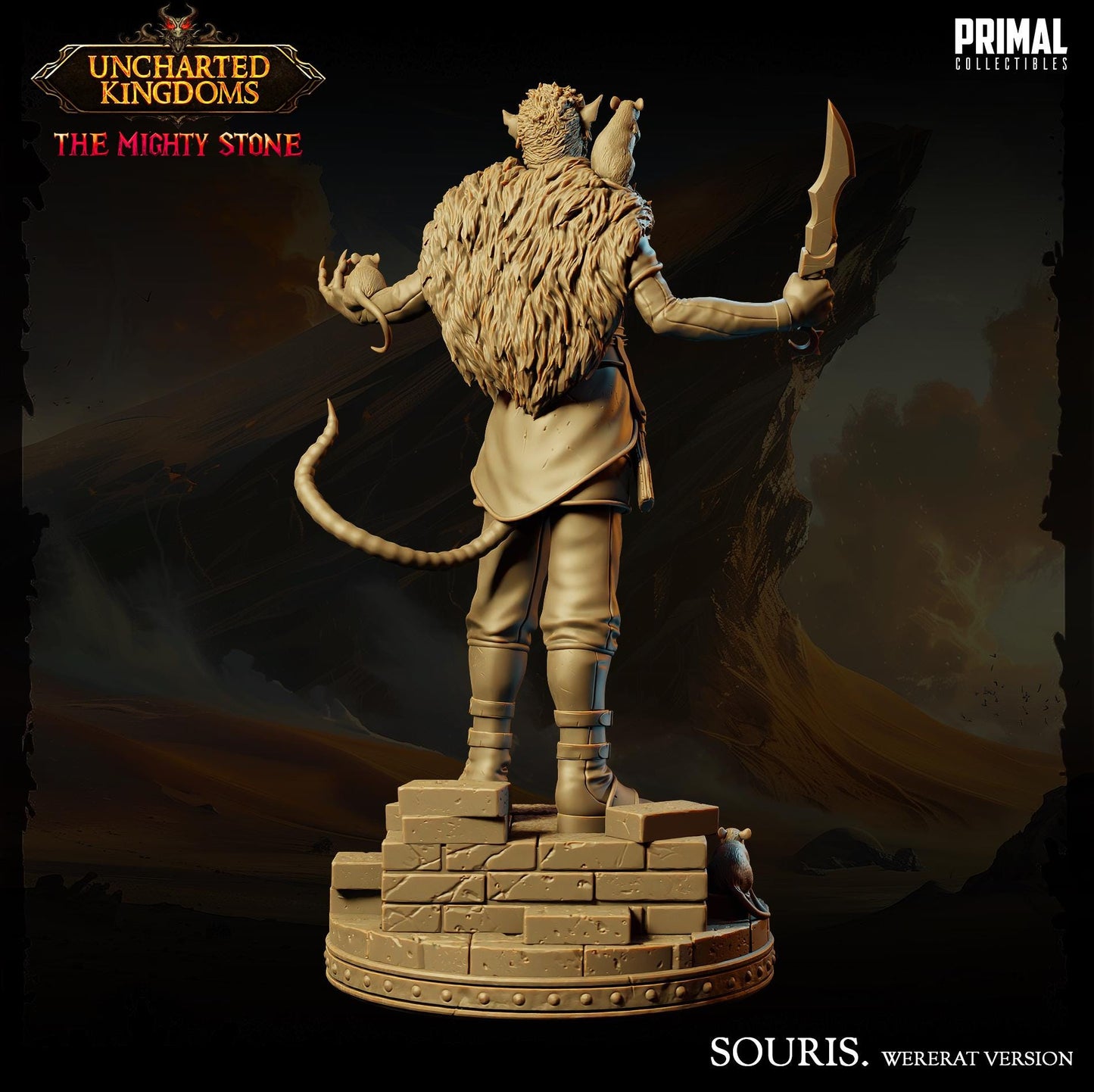 Wererat Ratman Souris | Primal Collectibles | Compatible with D&D/AoS | Fantasy