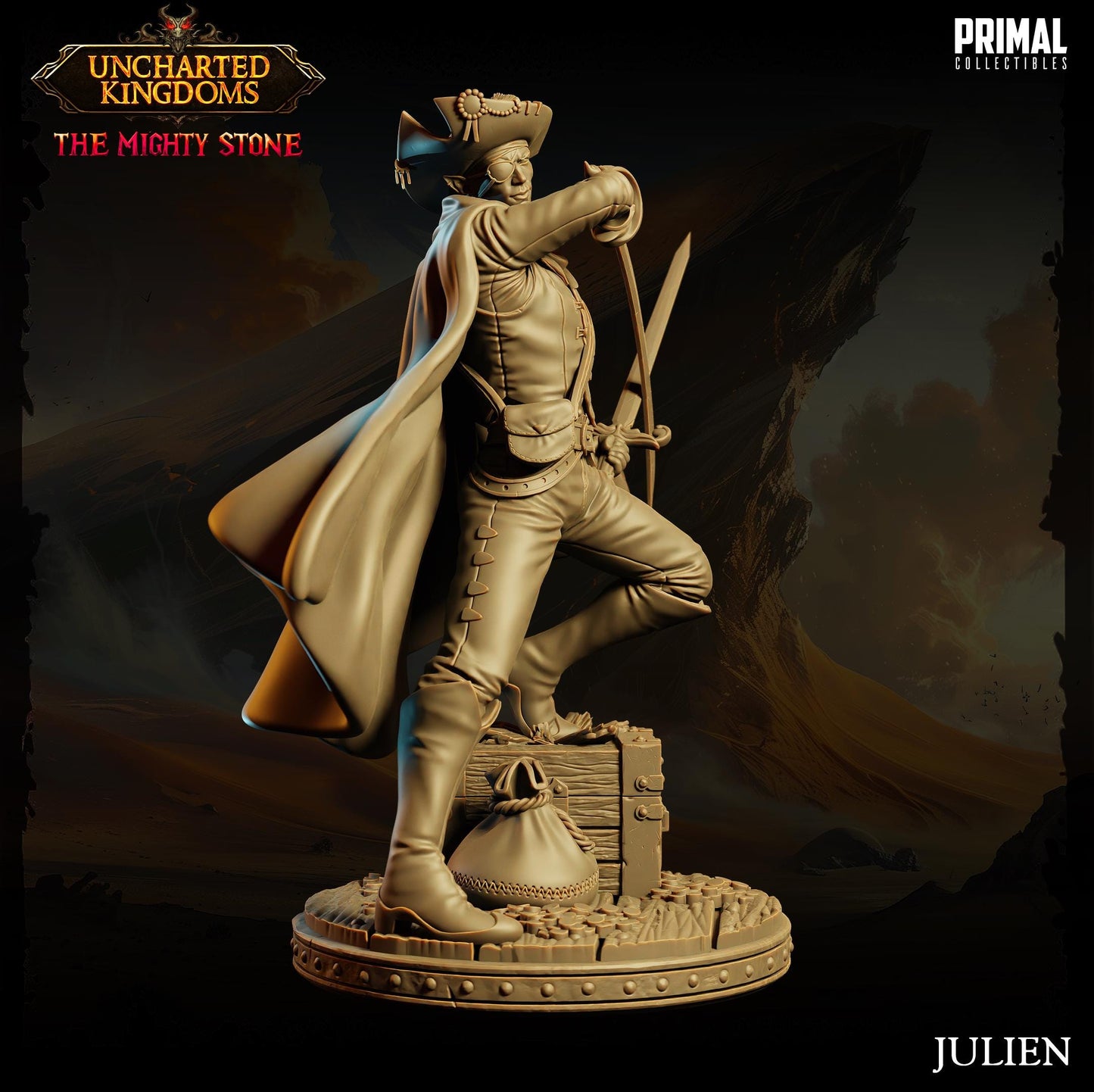Elf Mercenary Julien | Primal Collectibles | Compatible with D&D/AoS | Fantasy