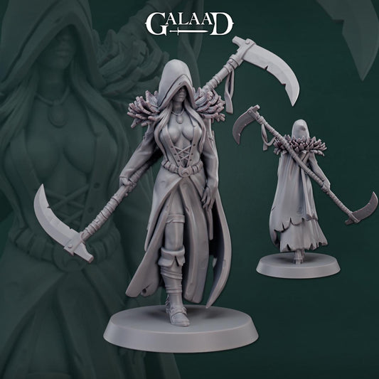 Female Reaper Cultist | Galaad Miniatures | Compatible with D&D/AoS | Fantasy | Tabletop RPG