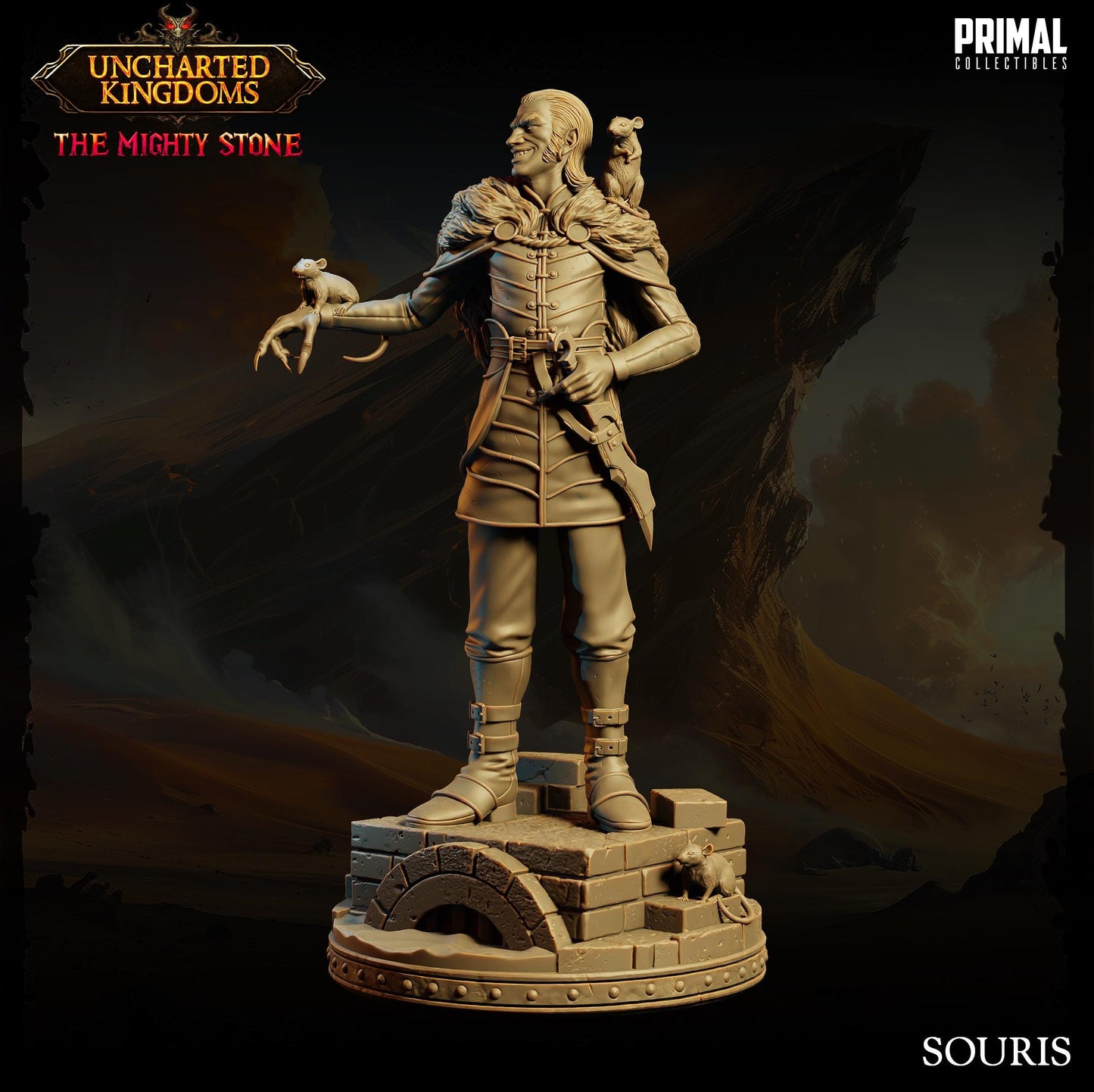 Human Rat Catcher Souris | Primal Collectibles | Compatible with D&D/AoS | Fantasy