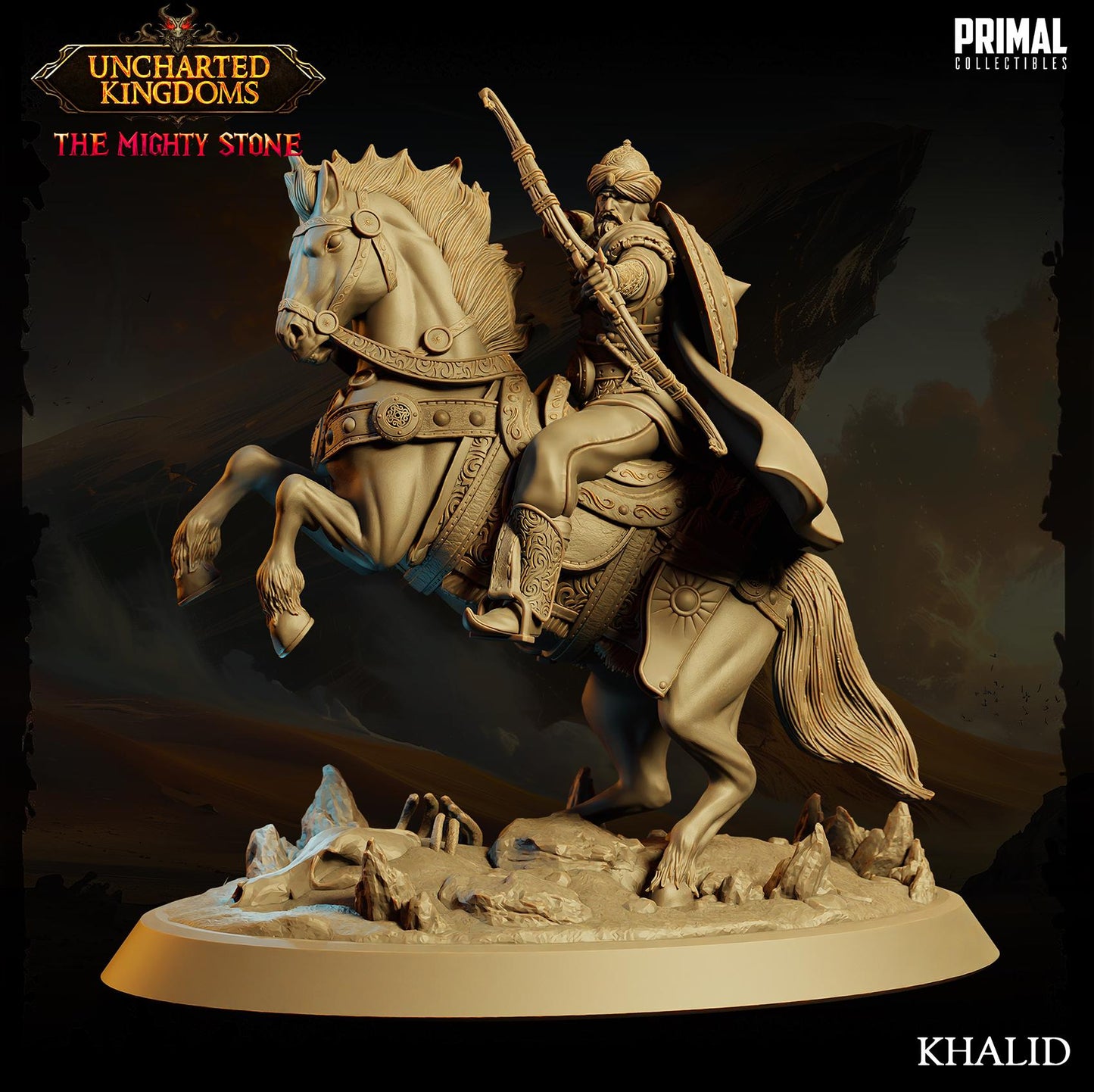 Mounted Eastern Archer Khalid | Primal Collectibles | Compatible with D&D/AoS | Fantasy