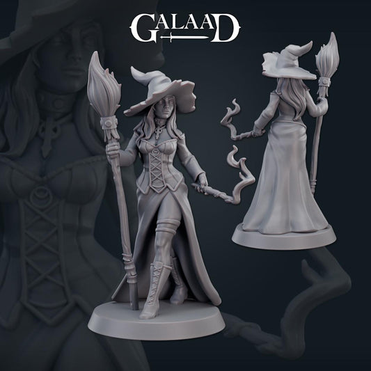 Female Witch | Galaad Miniatures | Compatible with D&D/AoS | Fantasy | Tabletop RPG