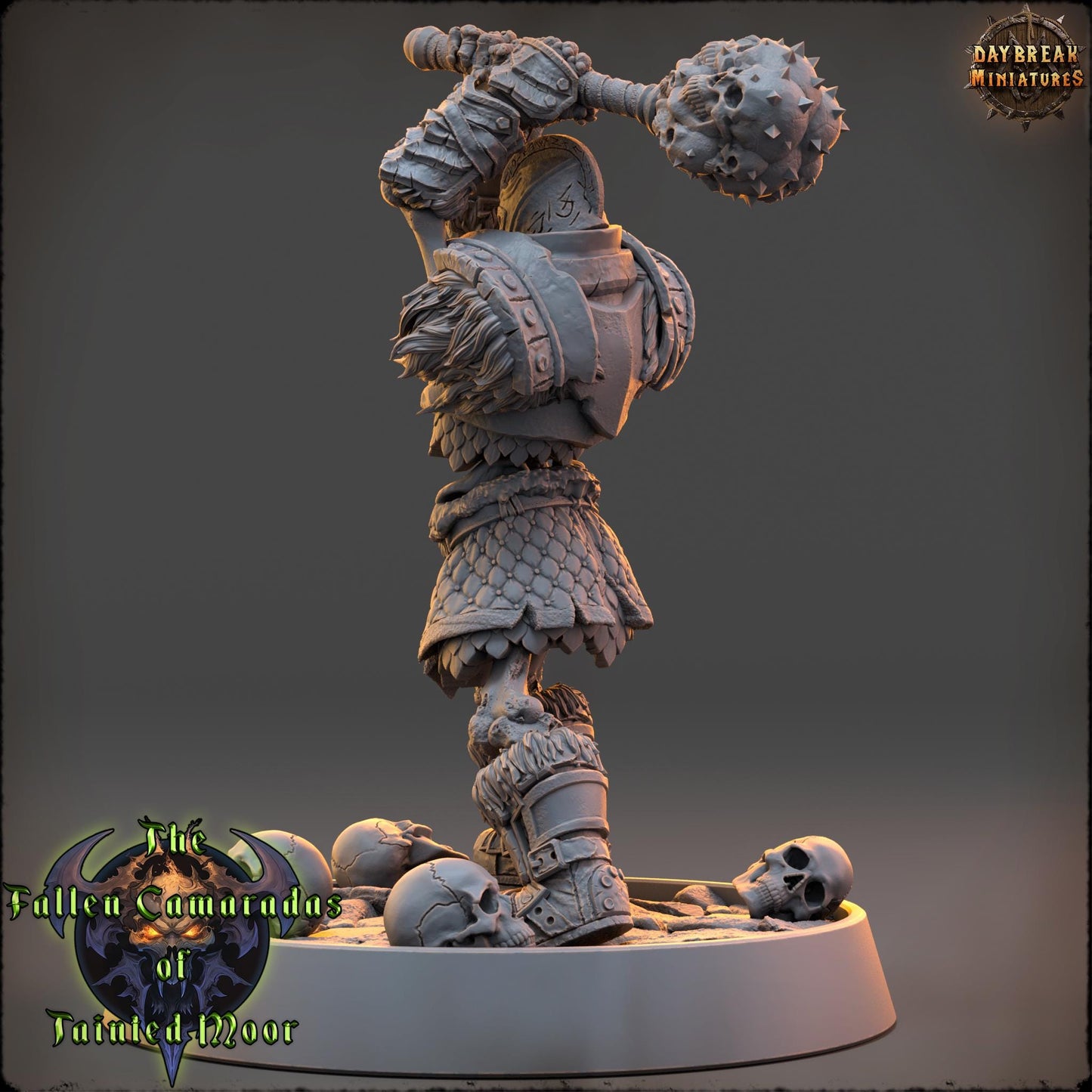 Undead Skeleton Captain Skullrend | DayBreak Miniatures | Compatible with D&D/AOS | Fantasy | Tabletop