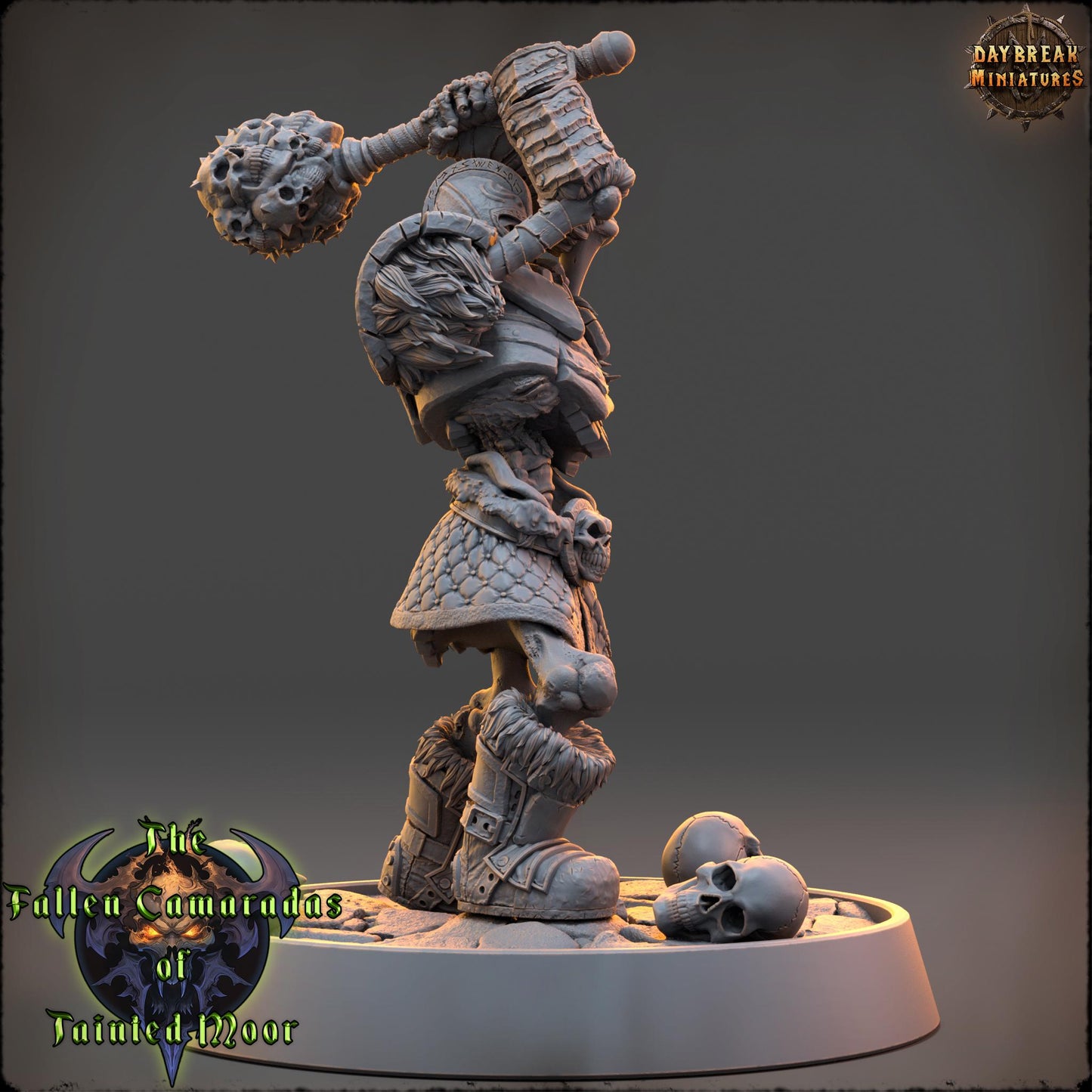 Undead Skeleton Captain Skullrend | DayBreak Miniatures | Compatible with D&D/AOS | Fantasy | Tabletop