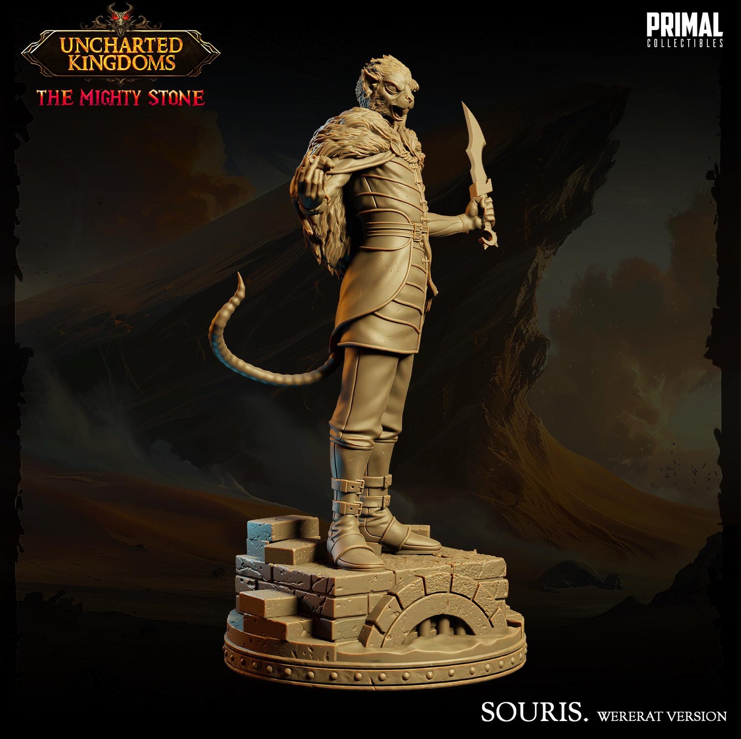 Wererat Ratman Souris | Primal Collectibles | Compatible with D&D/AoS | Fantasy