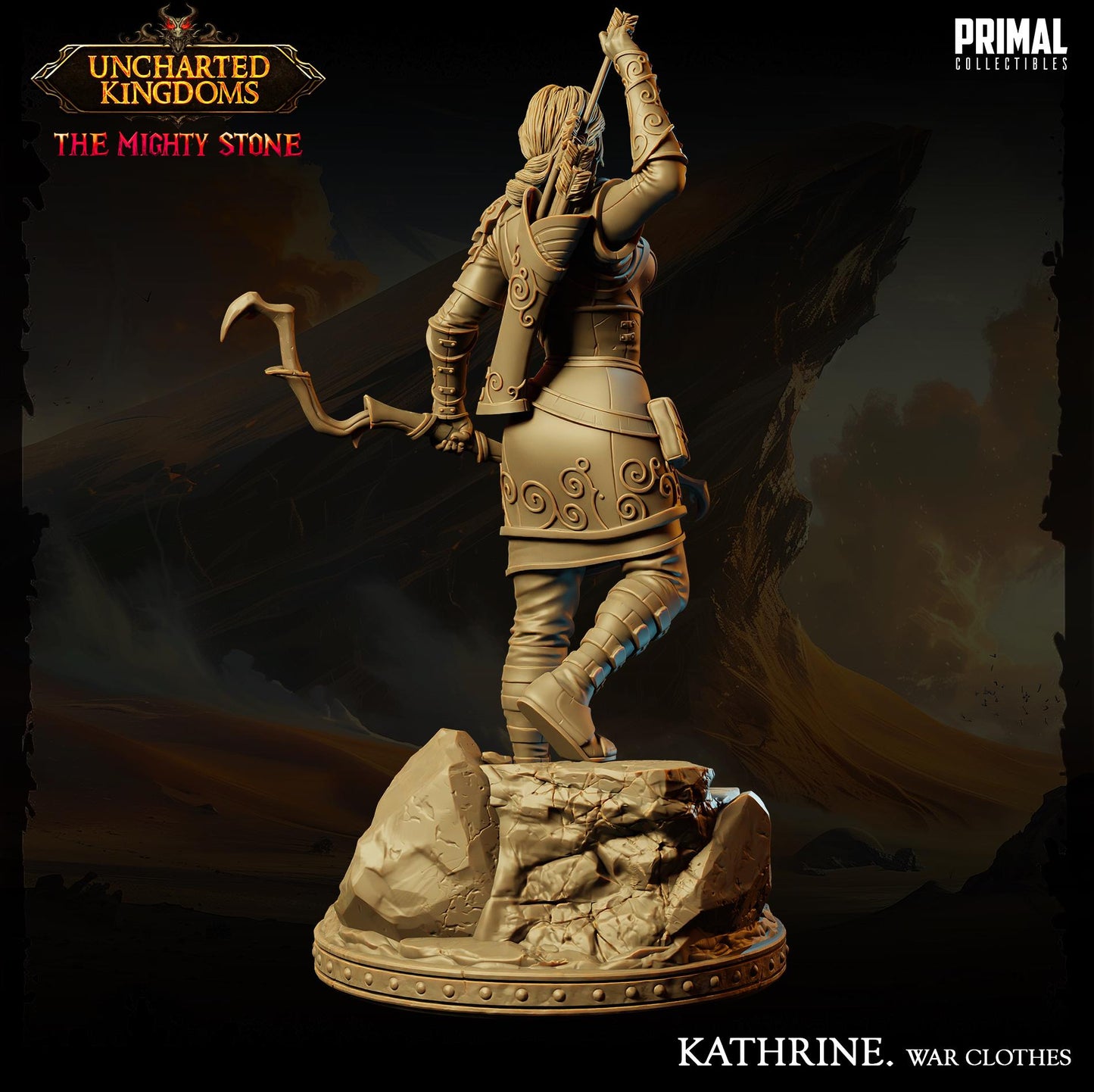 Female Archer Fighter Kathrine | Primal Collectibles | Compatible with D&D/AoS | Fantasy