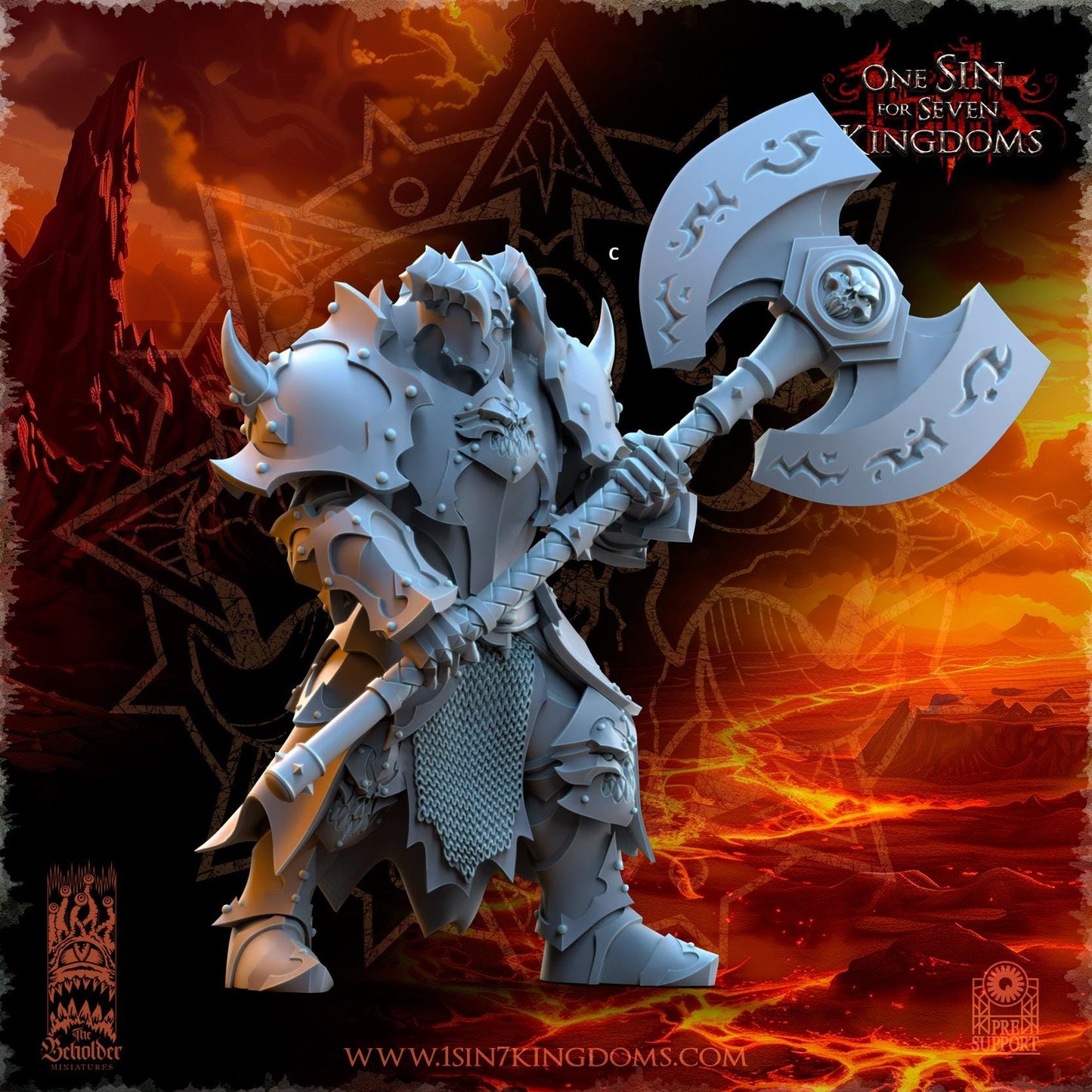 Realms of Mayhem Ascended Knights | The Beholder Miniatures | Compatible with D&D/AoS | Fantasy | Tabletop RPG