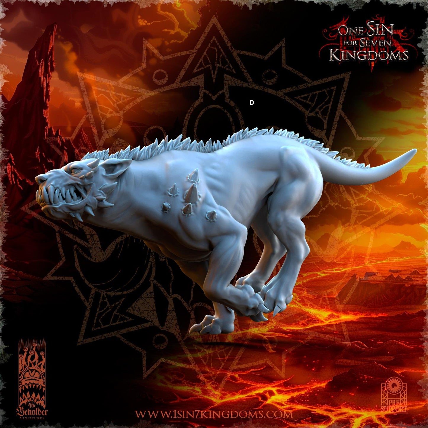 Realms of Mayhem Hell hounds | The Beholder Miniatures | Compatible with D&D/AoS | Fantasy | Tabletop RPG