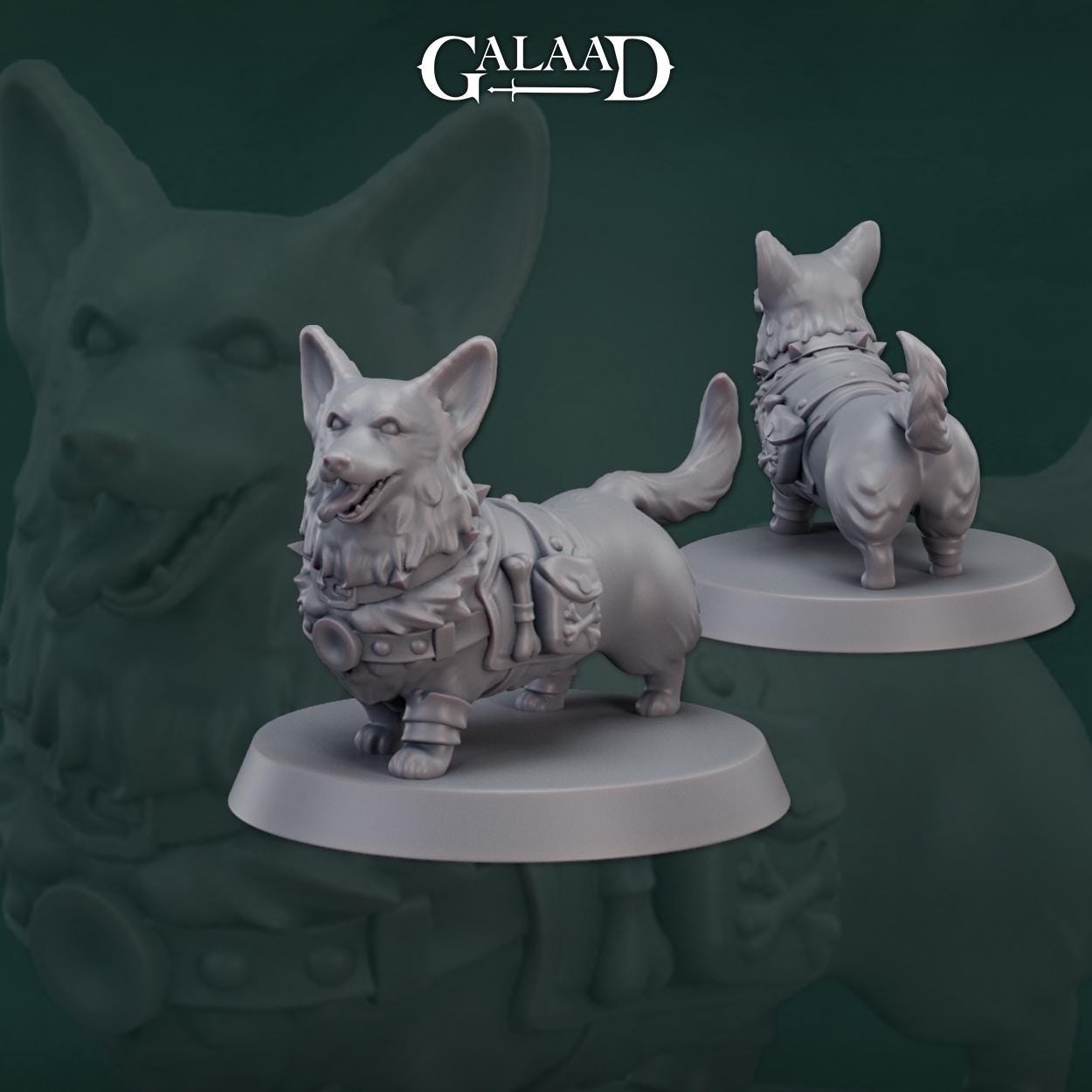 Ranger Hunting Dog | Galaad Miniatures | Compatible with D&D/AoS | Fantasy | Tabletop RPG