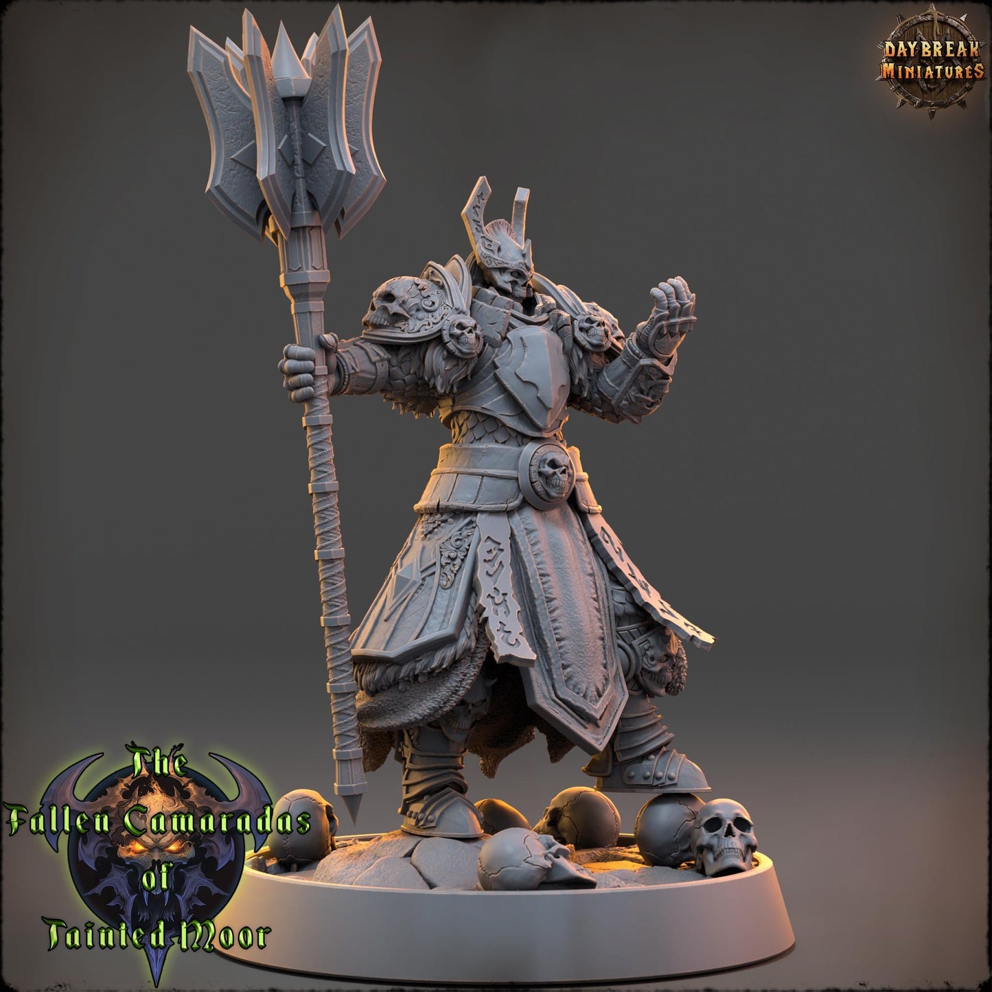 Undead Skeleton Bone Warden | DayBreak Miniatures | Compatible with D&D/AOS | Fantasy | Tabletop