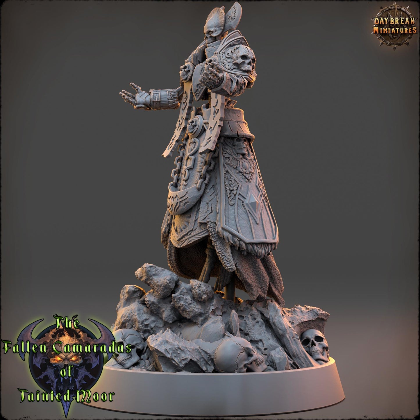 Undead Skeleton Death Priest | DayBreak Miniatures | Compatible with D&D/AOS | Fantasy | Tabletop