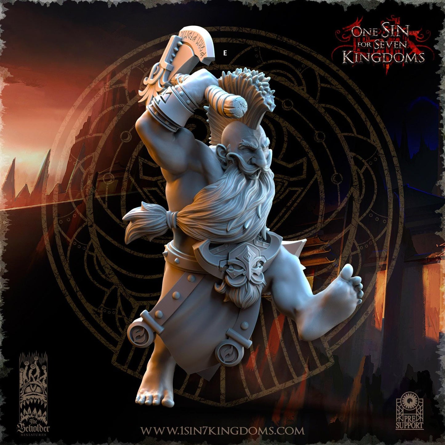 Dwarven Kingdoms Molten Core Slayers with Dual Axes | The Beholder Miniatures | Compatible with D&D/AoS | Fantasy | Tabletop RPG