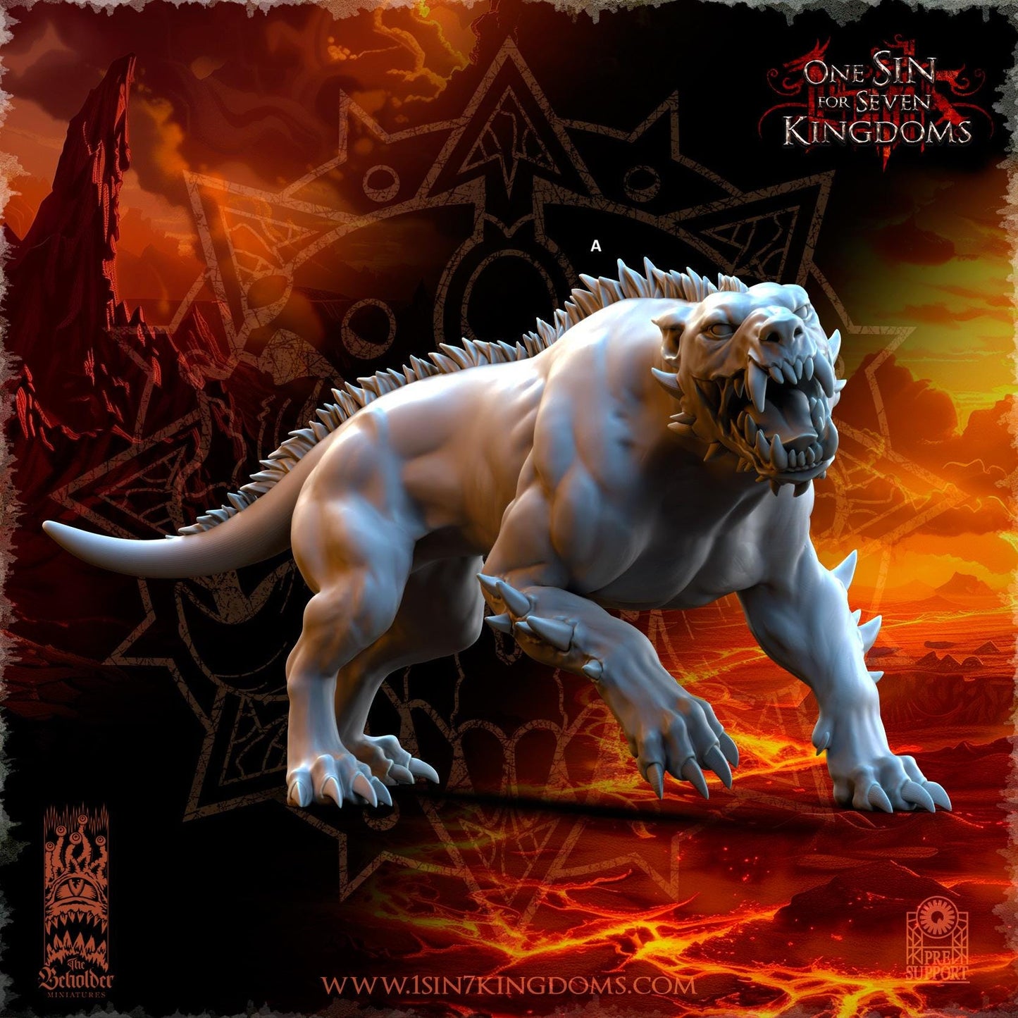 Realms of Mayhem Hell hounds | The Beholder Miniatures | Compatible with D&D/AoS | Fantasy | Tabletop RPG