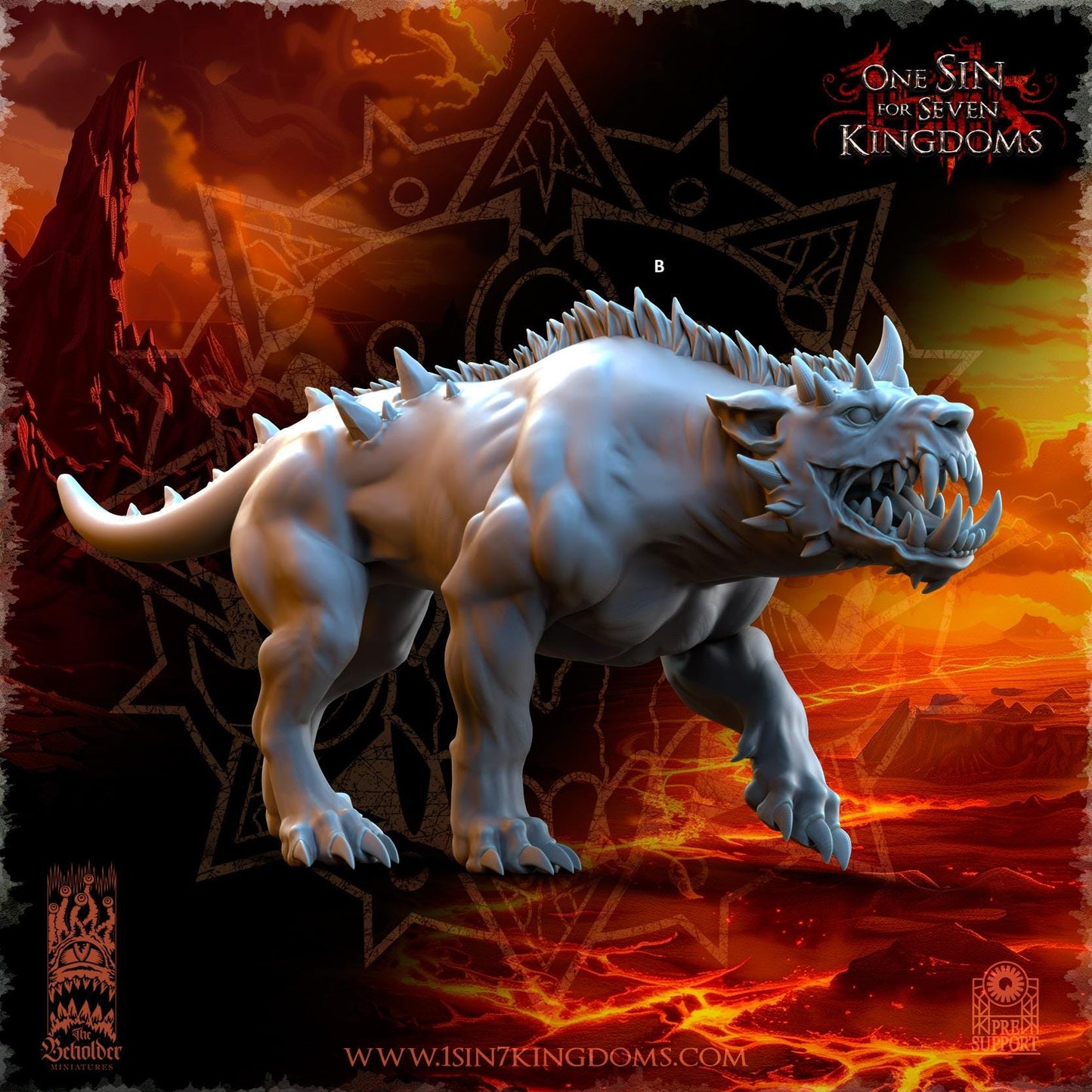 Realms of Mayhem Hell hounds | The Beholder Miniatures | Compatible with D&D/AoS | Fantasy | Tabletop RPG