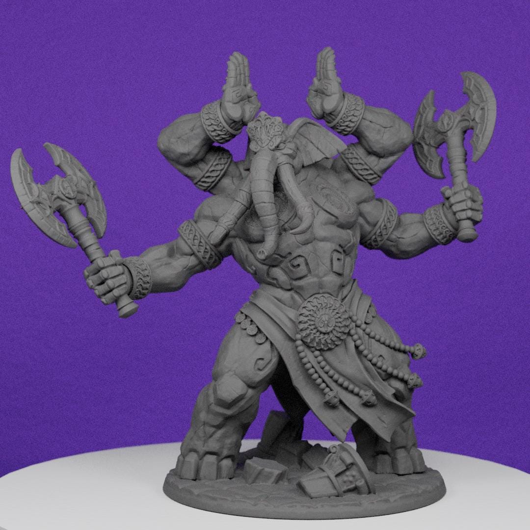 Ivory Sentinel Elepharion the Ivory Colossus | Artisan Guild Miniatures | Compatible with D&D/AoS | Fantasy | Tabletop RPG