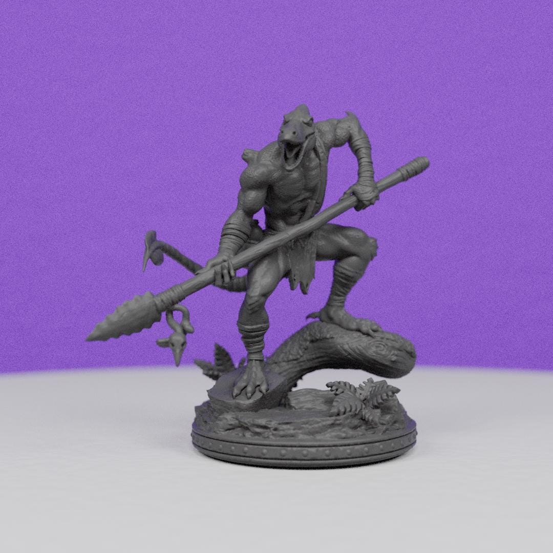 Dinosaur Fighter Pterran | Primal Collectibles | Compatible with D&D/AoS | Fantasy