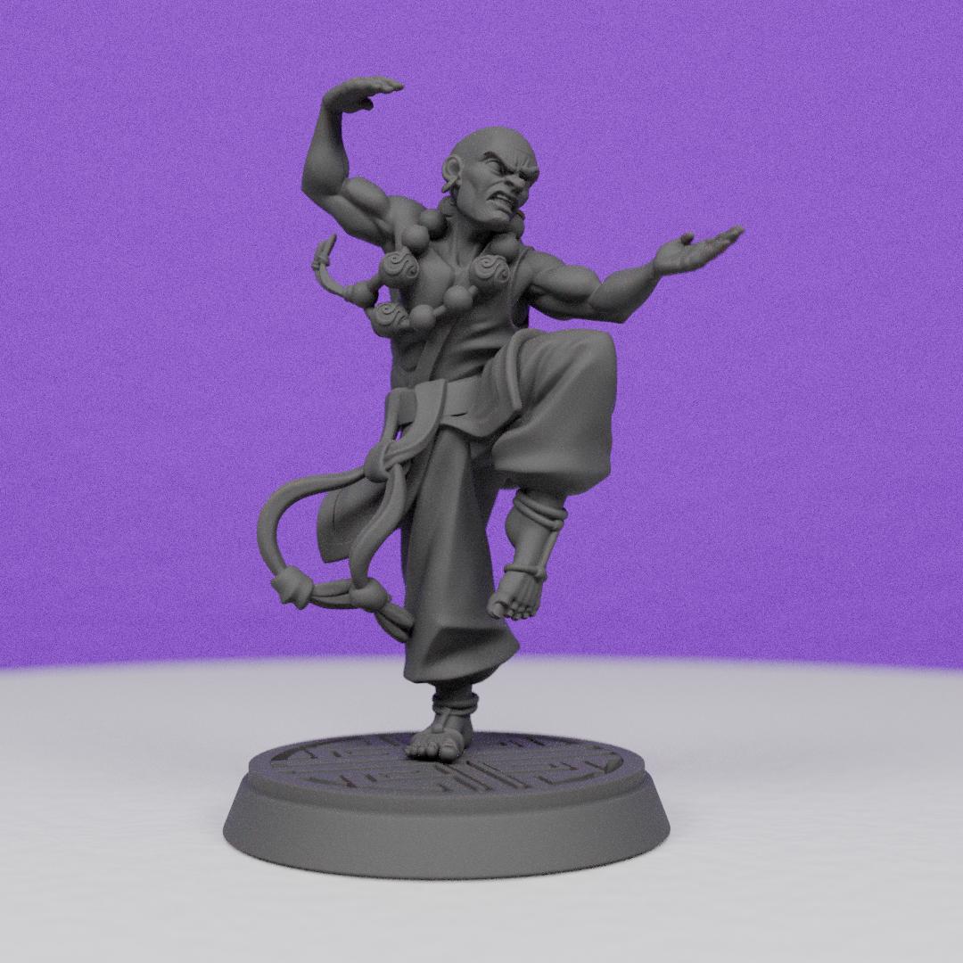Eternal Shaolin Monk Hu | CastnPlay | Compatible with D&D/AoS | Fantasy | Tabletop RPG