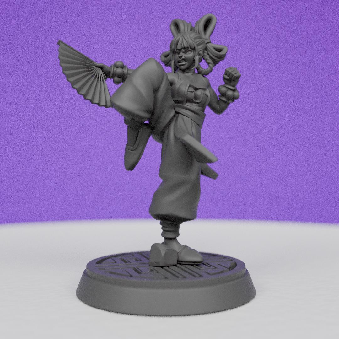 Eternal Monk Female Martial artist Miko | CastnPlay | Compatible with D&D/AoS | Fantasy | Tabletop RPG