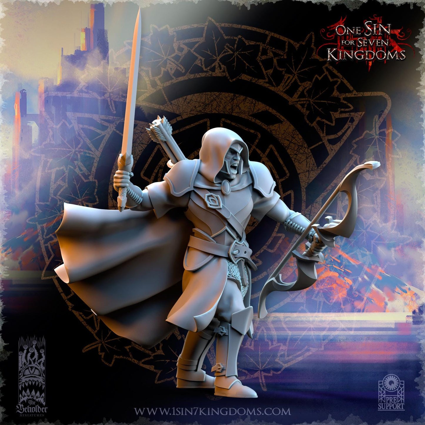 SilverMoor Elf Shades of Ashur Warband Set | The Beholder Miniatures | Compatible with D&D/AoS | Fantasy | Tabletop RPG