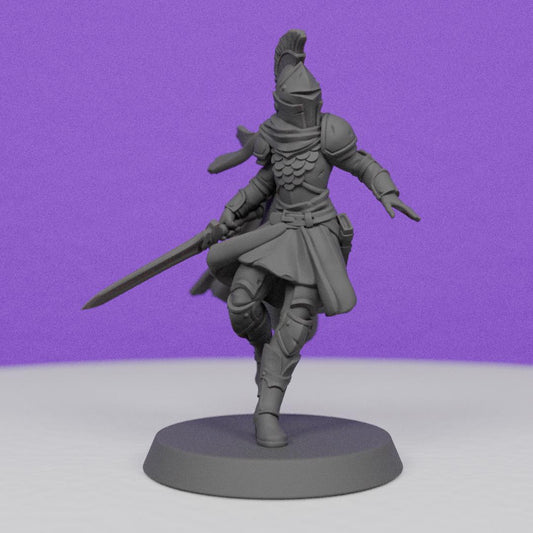 Female Knight Full Armor | Galaad Miniatures | Compatible with D&D/AoS | Fantasy | Tabletop RPG