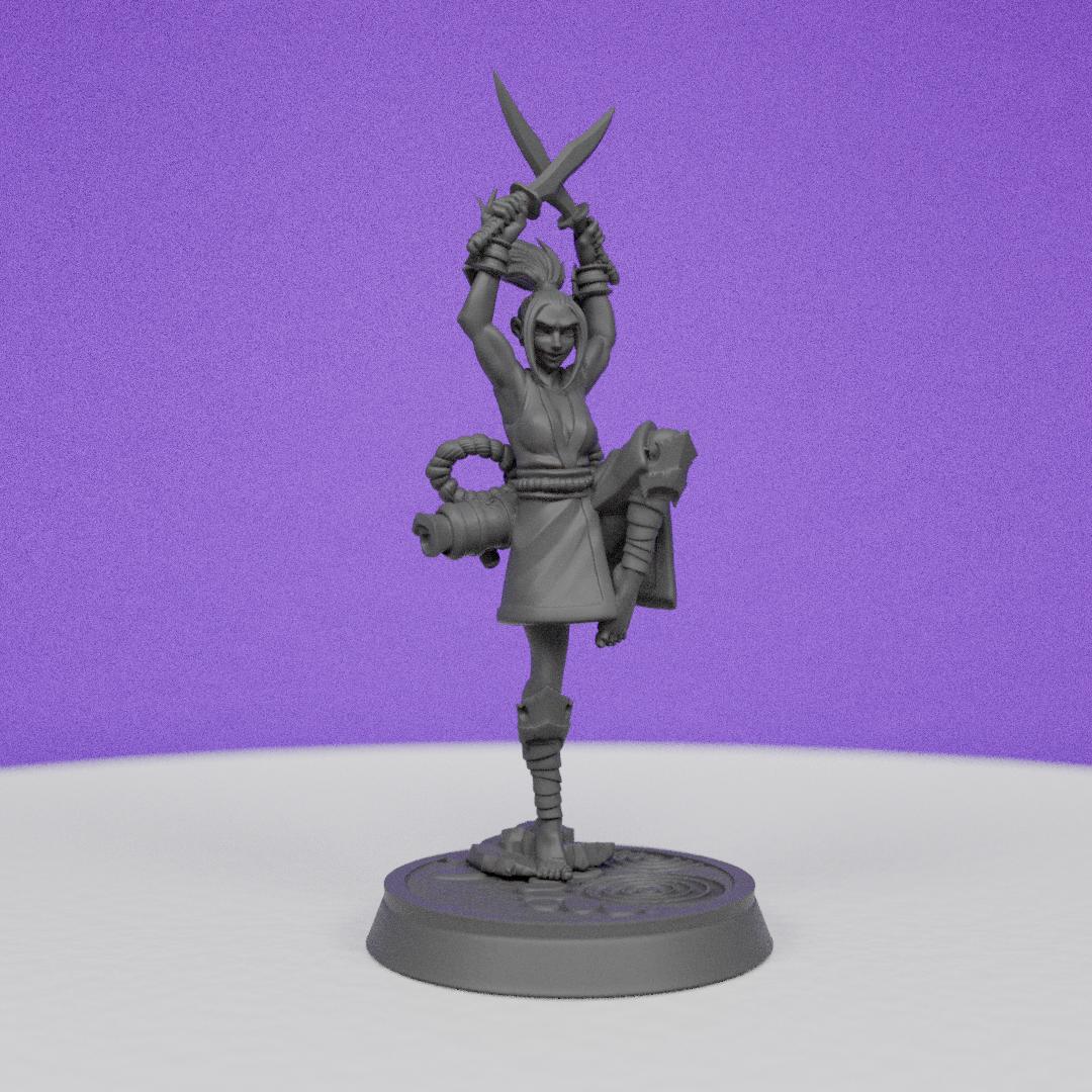 Eternal Shadow Monk Obsidian | CastnPlay | Compatible with D&D/AoS | Fantasy | Tabletop RPG
