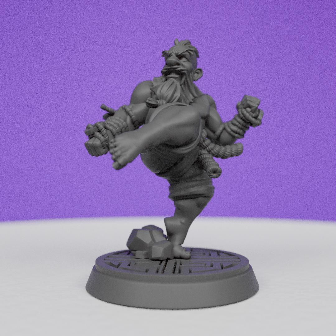 Eternal Dwarf Monk Faldur Ironbrow | CastnPlay | Compatible with D&D/AoS | Fantasy | Tabletop RPG