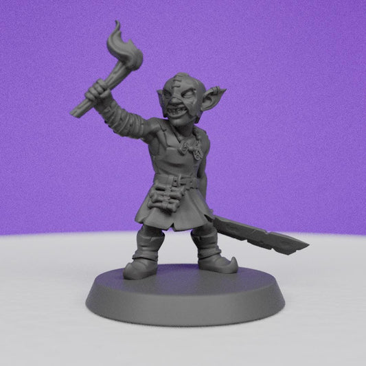 Goblin Warrior | Galaad Miniatures | Compatible with D&D/AoS | Fantasy | Tabletop RPG