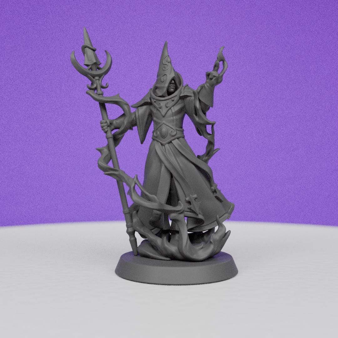 Elf Wizard | Galaad Miniatures | Compatible with D&D/AoS | Fantasy | Tabletop RPG