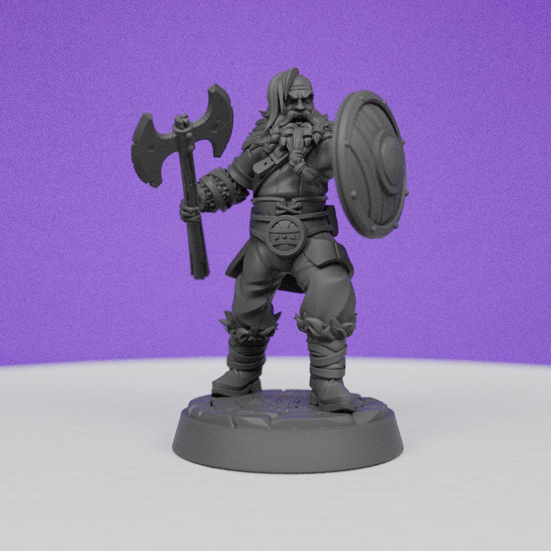 Northwind Vikings Axe and Shield | CastnPlay | Compatible with D&D/AoS | Fantasy | Tabletop RPG