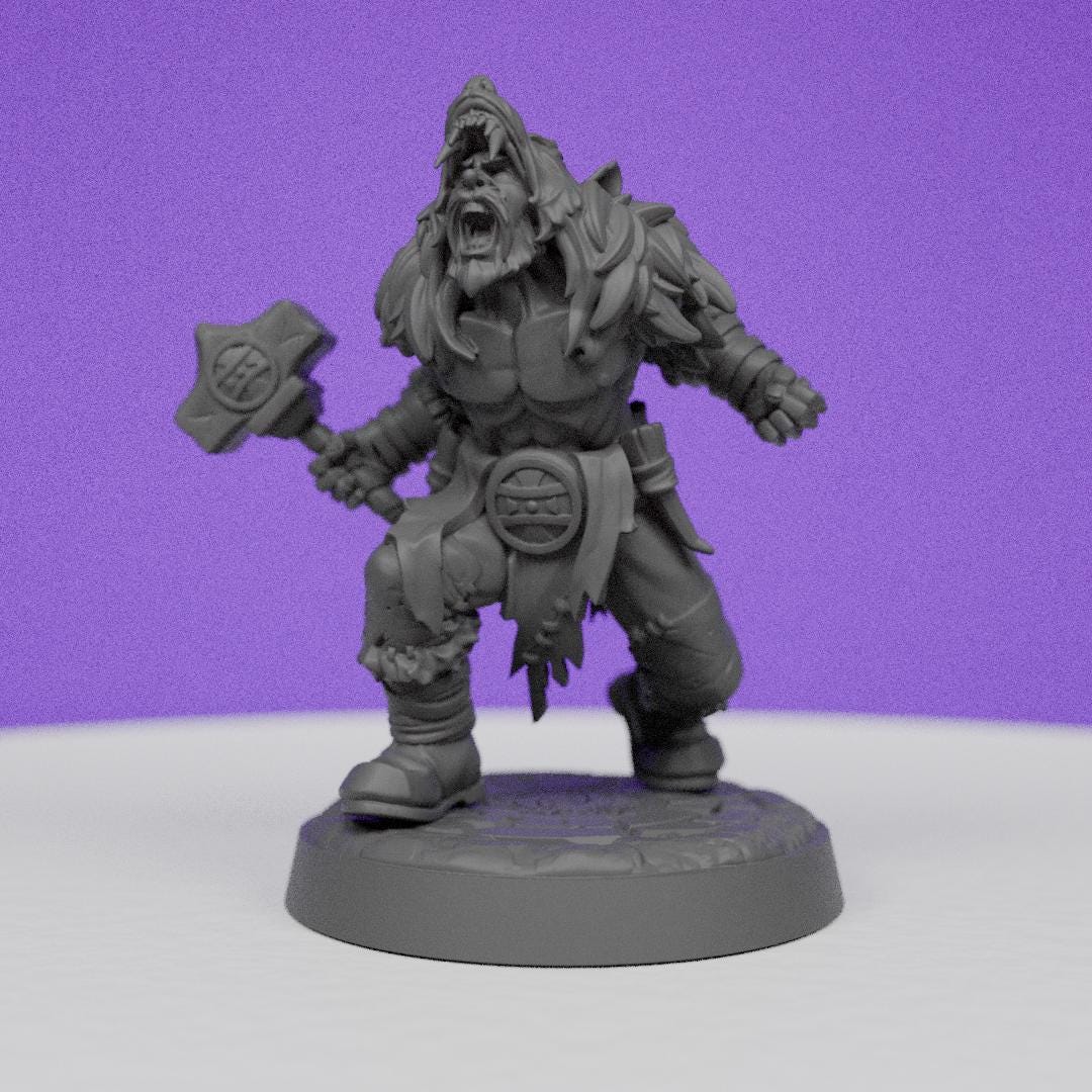 Northwind Vikings Berserk Human | CastnPlay | Compatible with D&D/AoS | Fantasy | Tabletop RPG