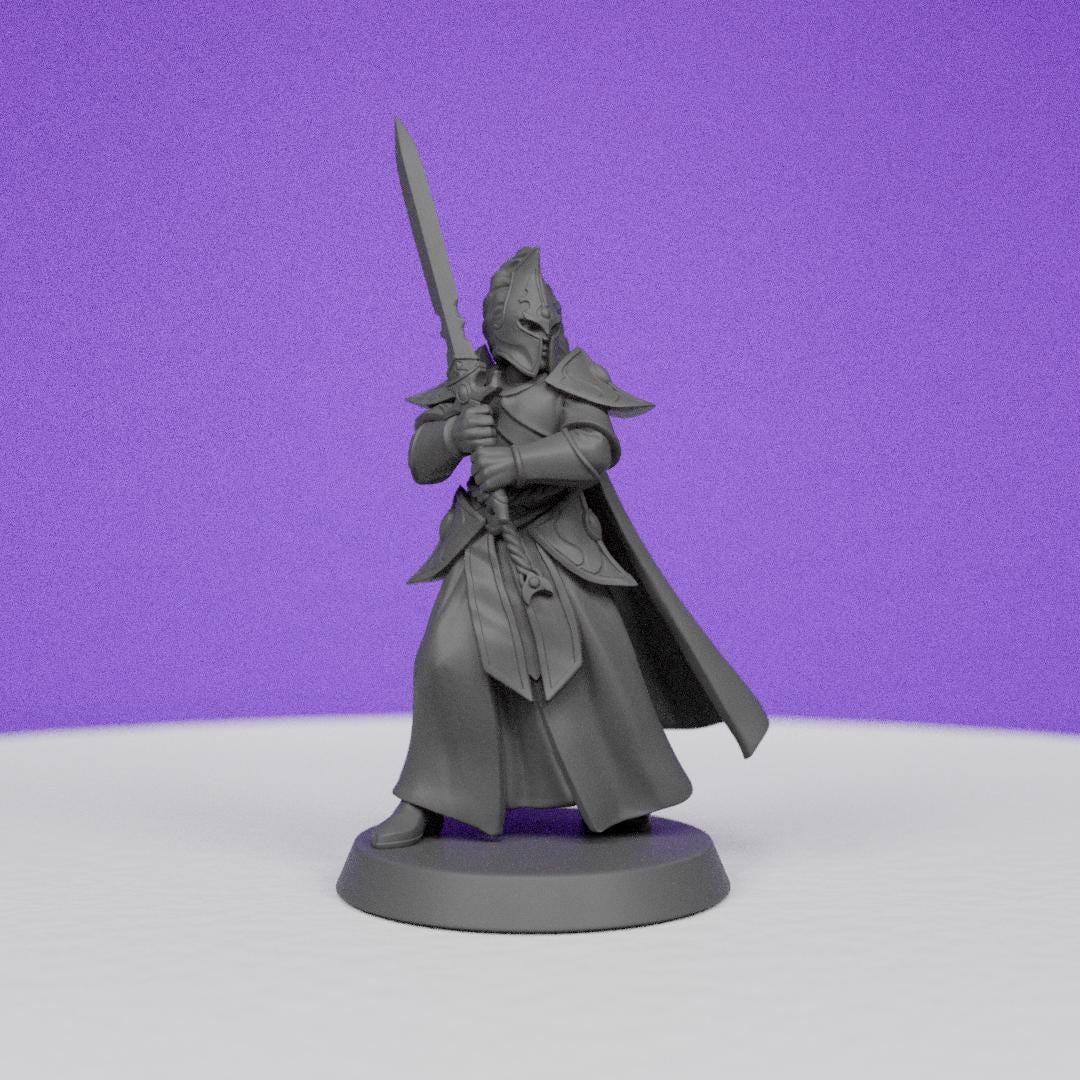 Elf Warrior Elite | Galaad Miniatures | Compatible with D&D/AoS | Fantasy | Tabletop RPG