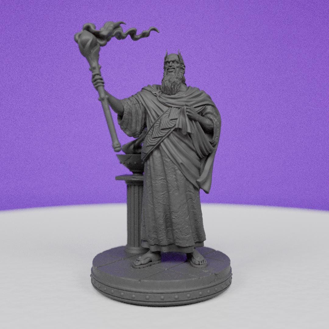 Sorcerer King Lestor | Primal Collectibles | Compatible with D&D/AoS | Fantasy