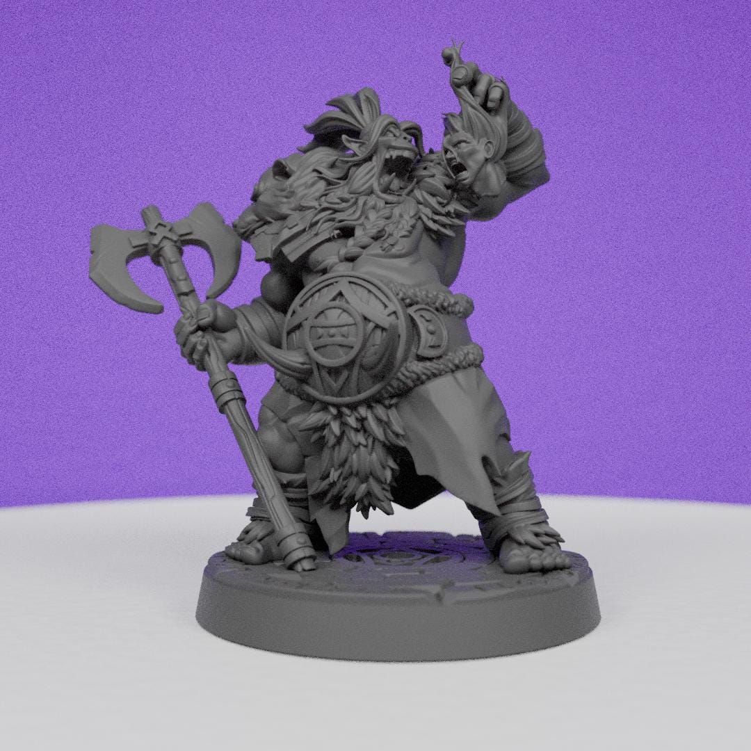 Northwind Vikings Big Old Orc | CastnPlay | Compatible with D&D/AoS | Fantasy | Tabletop RPG