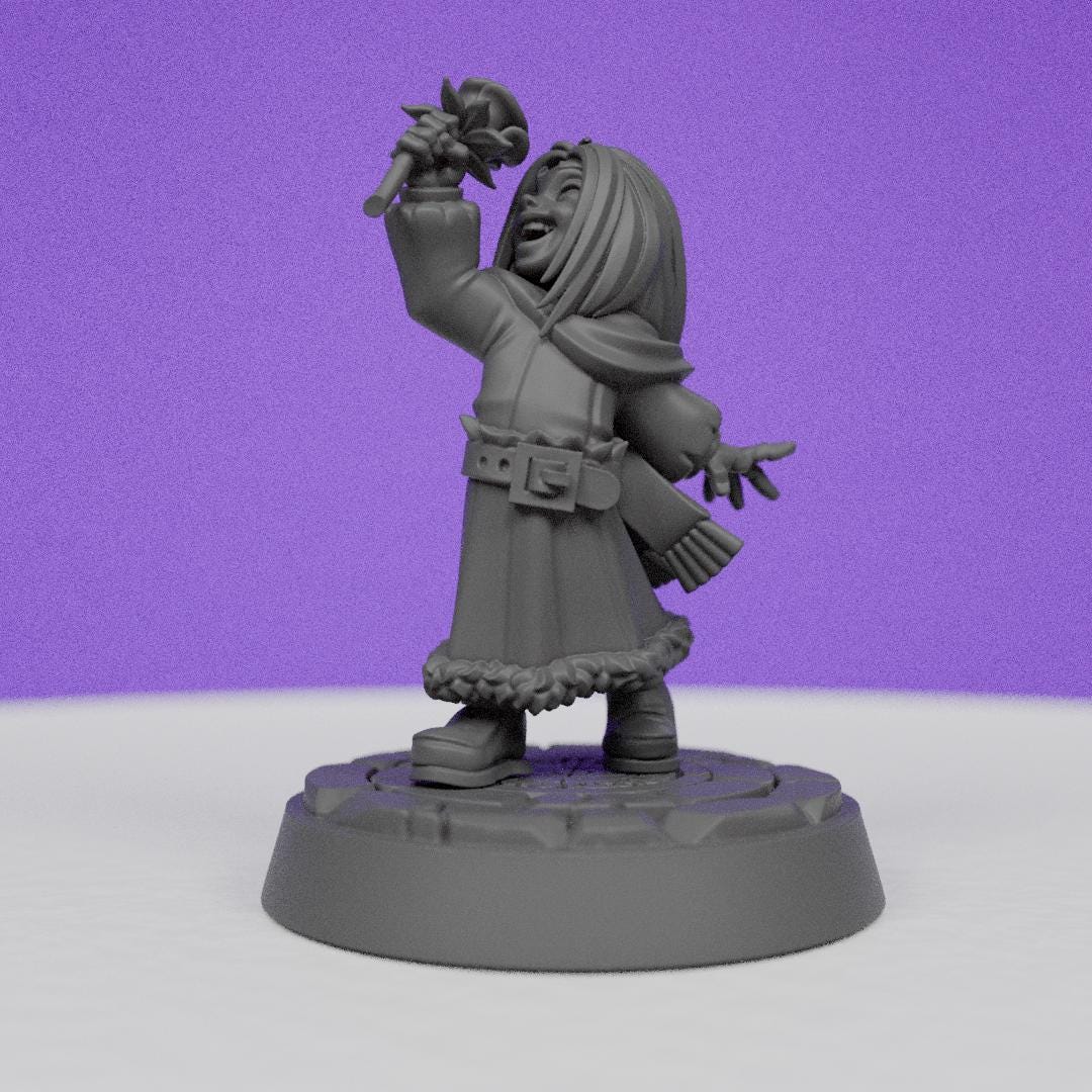 Northwind Vikings Girl with Flower | CastnPlay | Compatible with D&D/AoS | Fantasy | Tabletop RPG