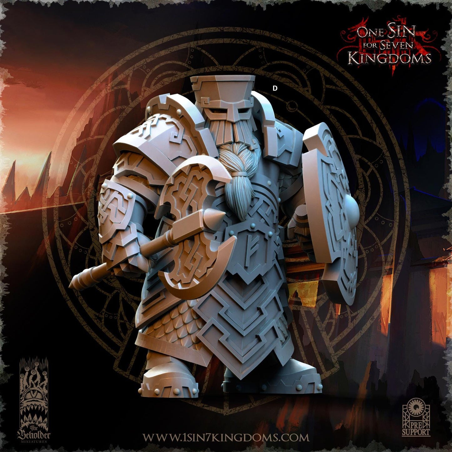Dwarven Kingdoms Legion of the Ancient Command | The Beholder Miniatures | Compatible with D&D/AoS | Fantasy | Tabletop RPG